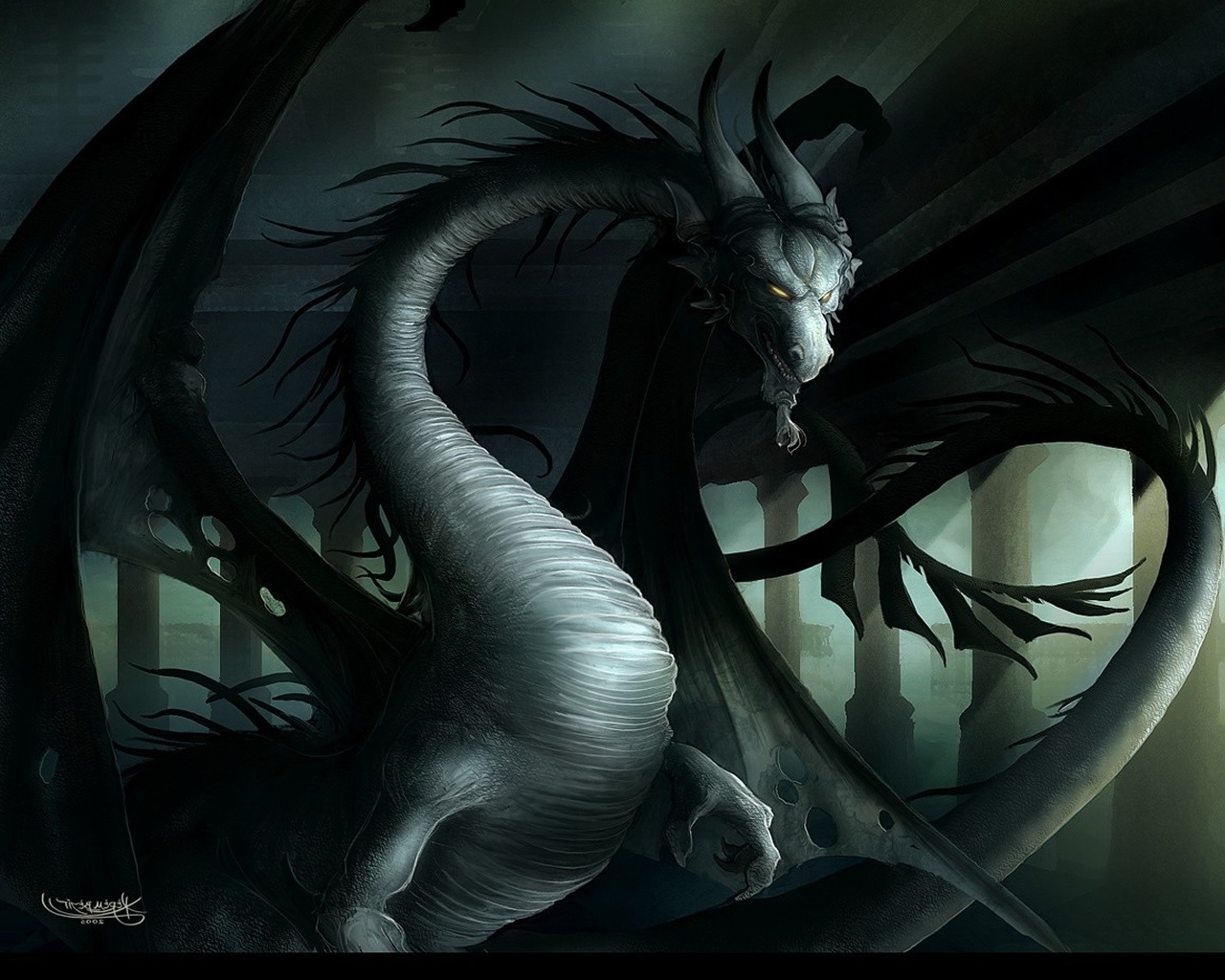 7211 Hintergrundbild herunterladen fantasie, dragons, schwarz - Bildschirmschoner und Bilder kostenlos