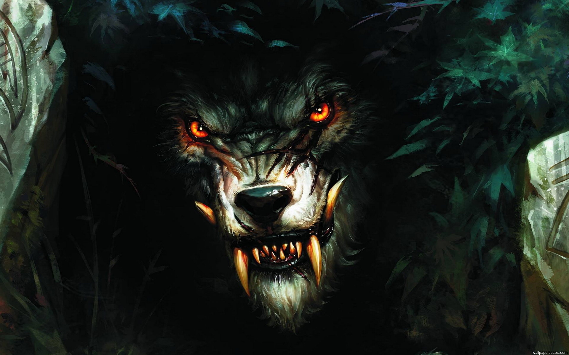 vertical wallpaper wolf, dark, werewolf