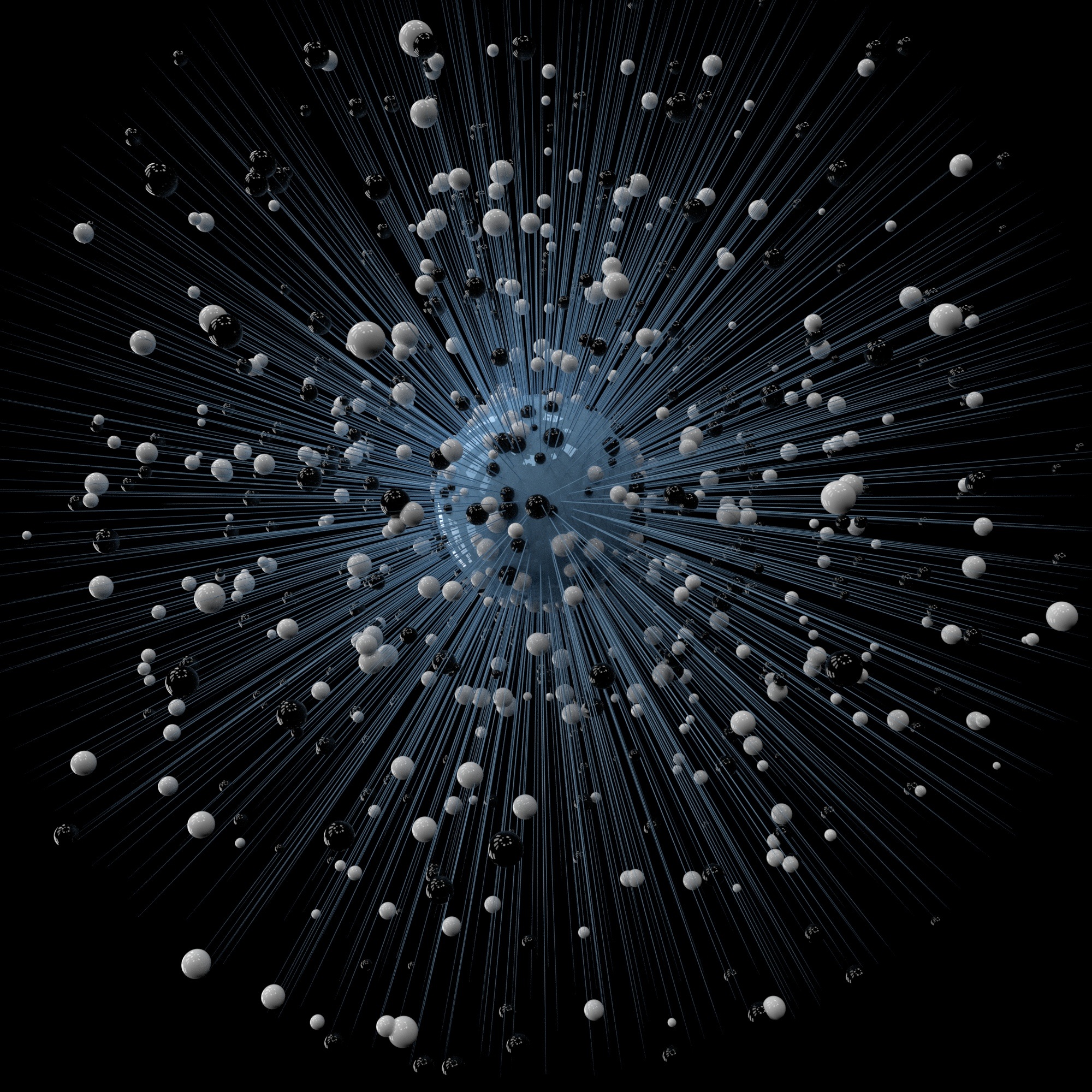 3d, sphere, molecules, galaxy download HD wallpaper