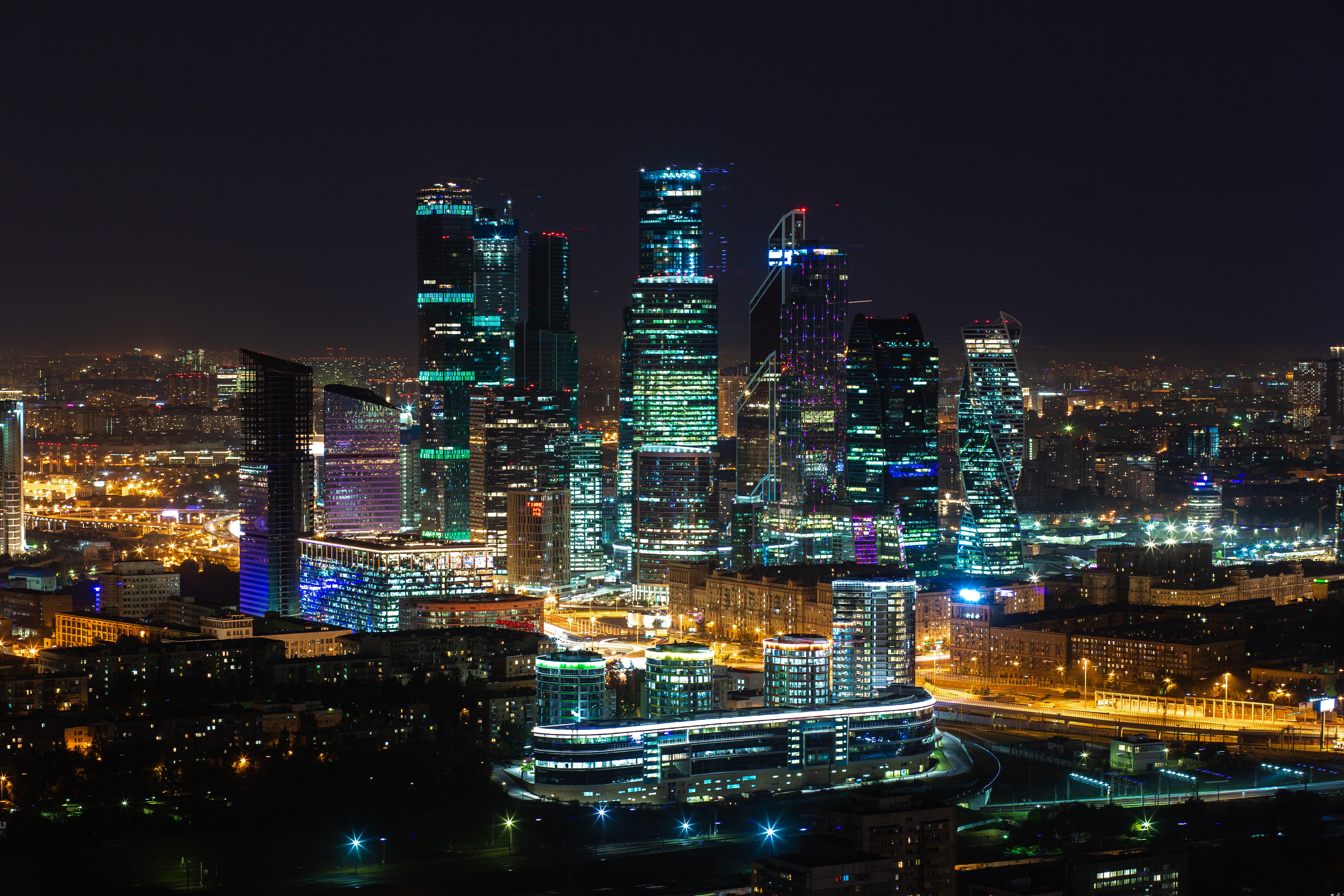 desktop and mobile cities, russia, night city, architecture