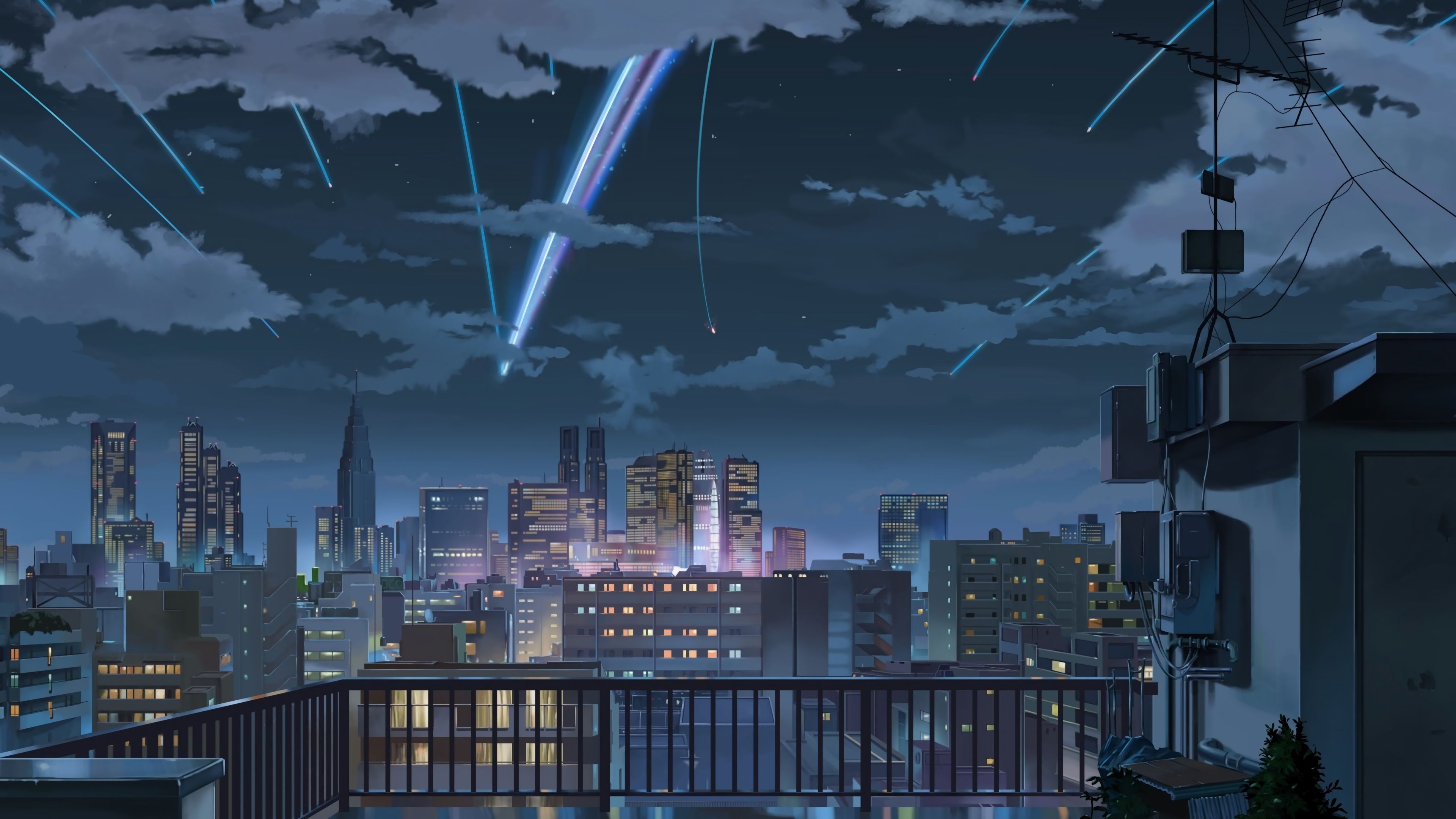 Mobile HD Wallpaper Comet anime, your name, cloud, kimi no na wa