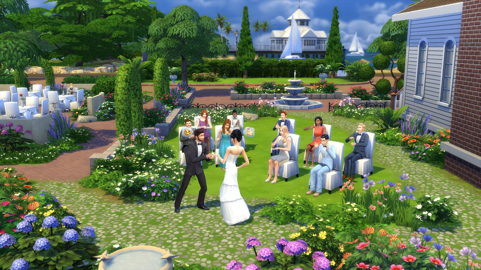 HD desktop wallpaper: People, Wedding, Flower, Garden, Video Game, The Sims  4, The Sims download free picture #940454