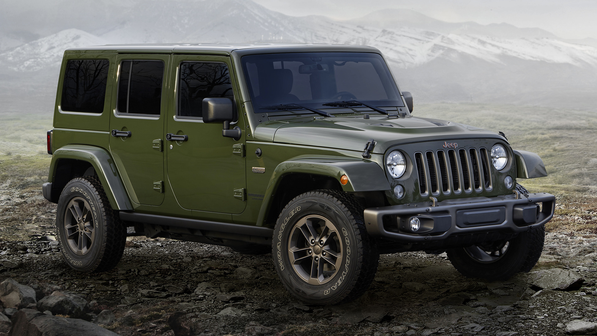 HD desktop wallpaper: Car, Jeep, Off Road, Vehicles, Green Car, Jeep  Wrangler Unlimited 75Th Anniversary download free picture #489154