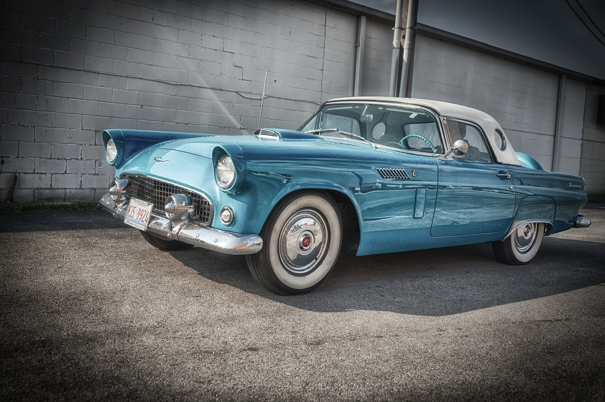 side view, cars, blue, thunderbird Ford HQ Background Images