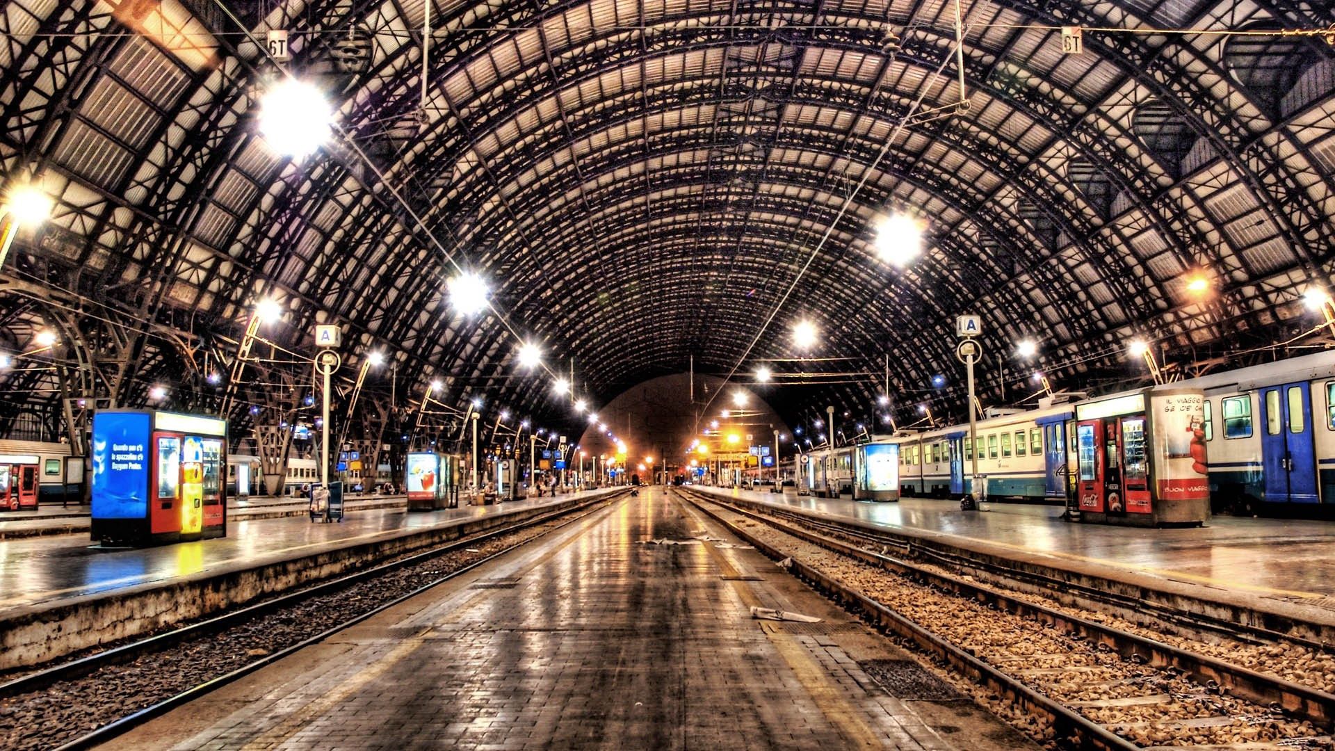 Download mobile wallpaper Cities, Night, City, Railway, Hdr, Metro, Subway for free.