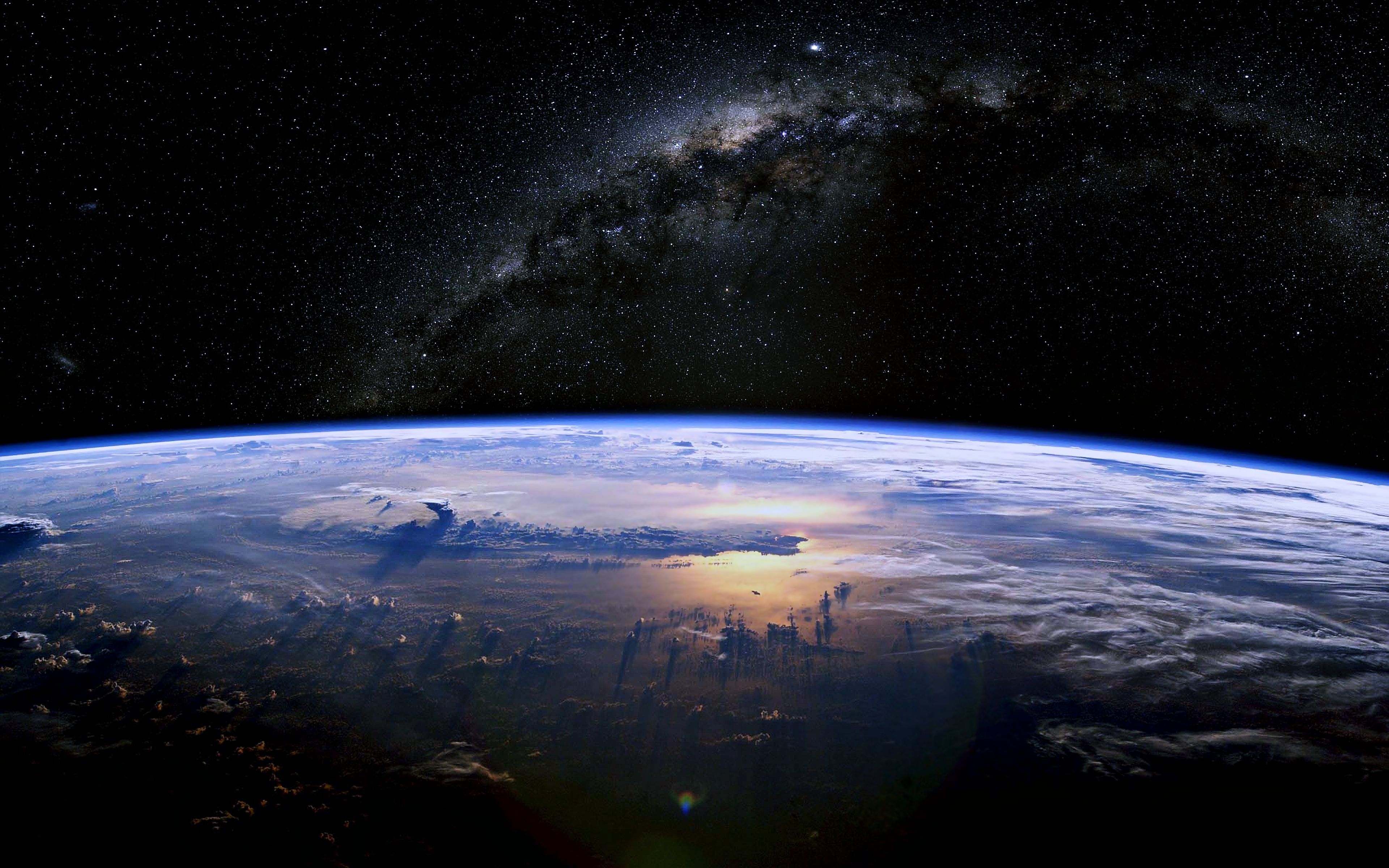 galaxy, milky way, stars, sci fi, earth, space, from space, planet 4K Ultra