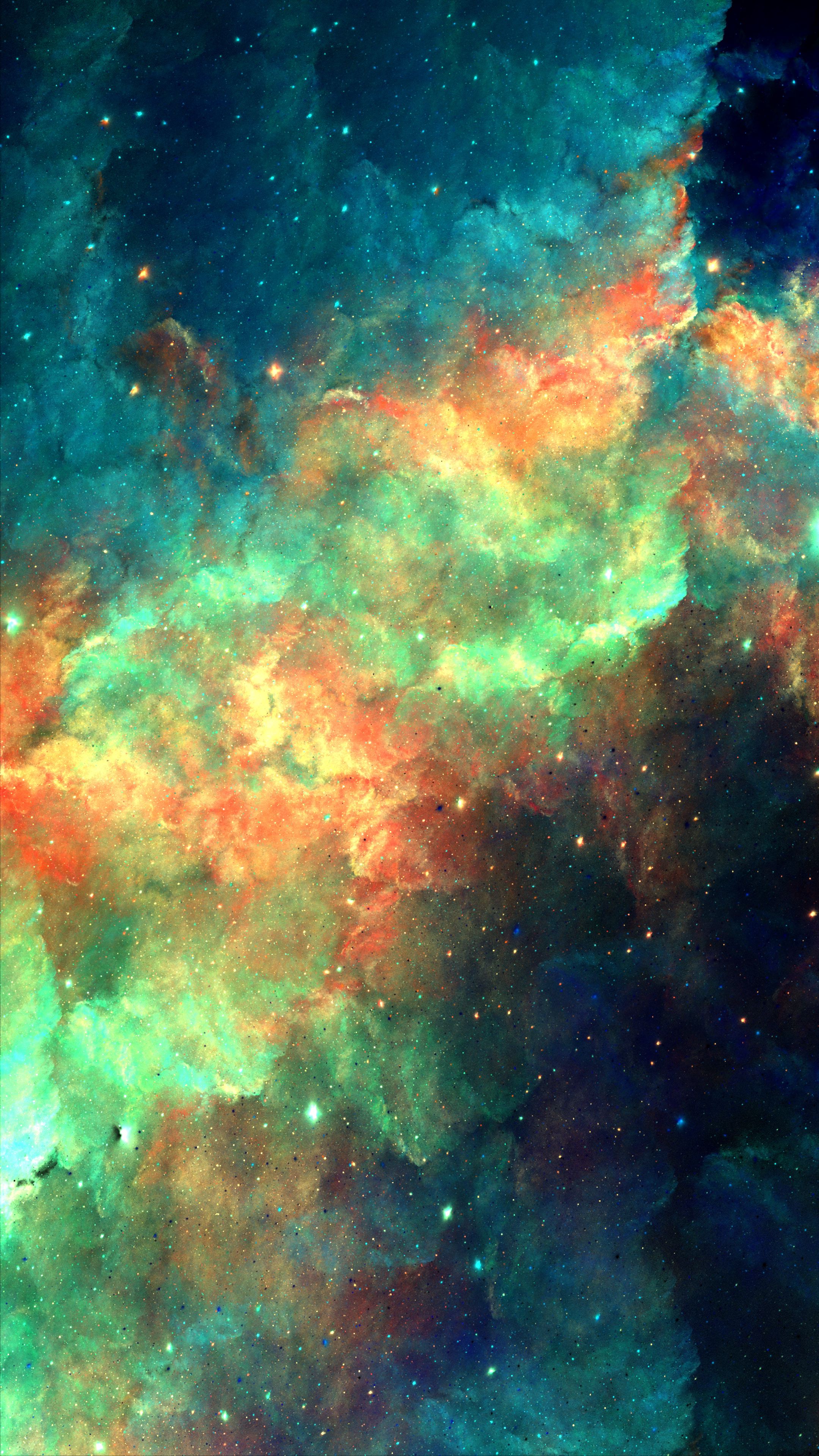sparks, nebula, abstract, multicolored, motley, cloud