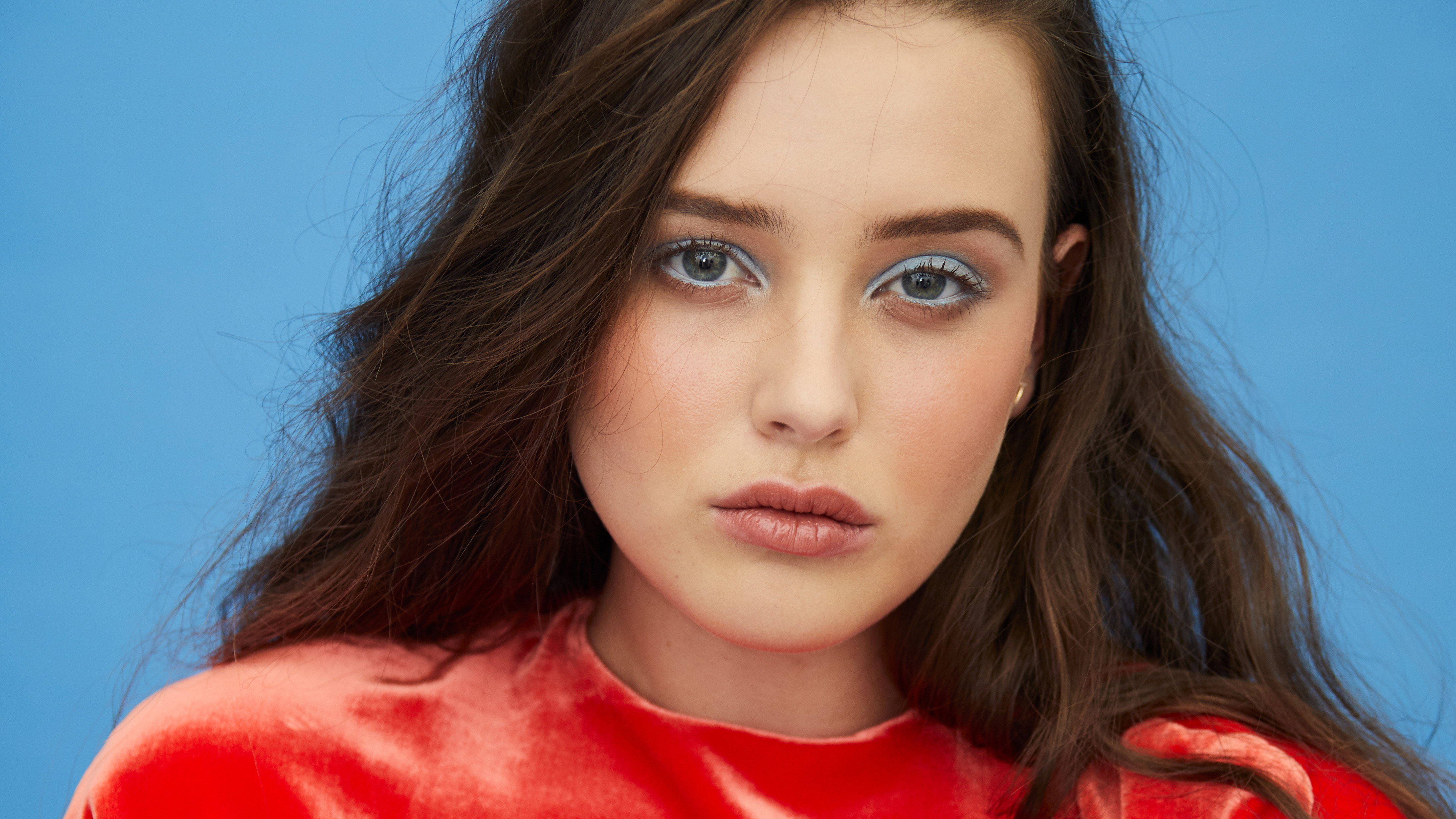 Wallpaper for mobile devices australian, close up, katherine langford, blue eyes