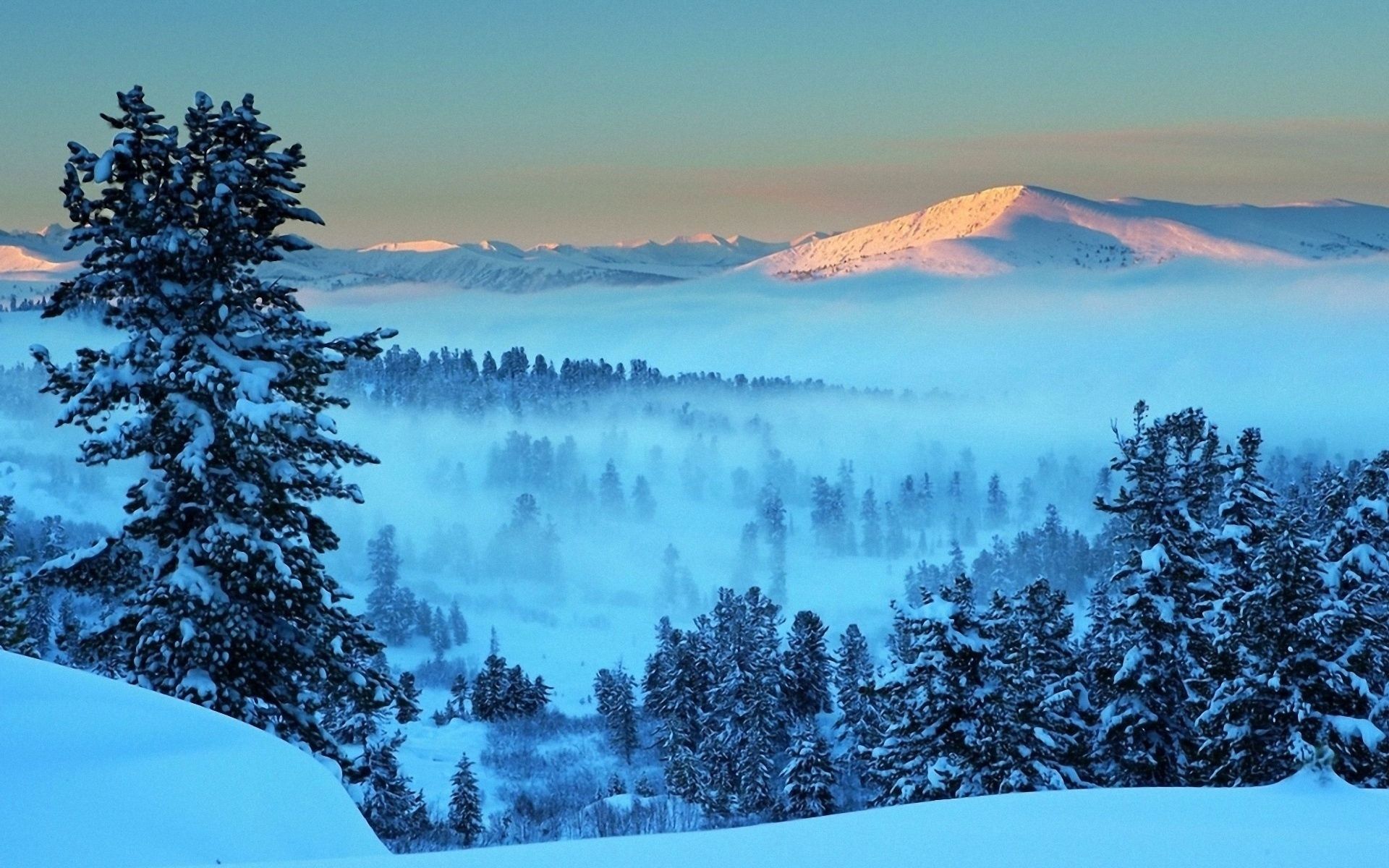distance, dahl, snow, mountain Lock Screen Images