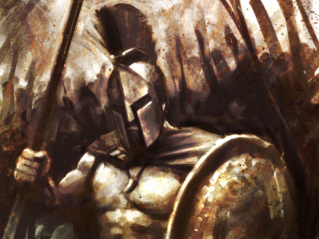 shield, spartan, spear, 300 3d Wallpaper