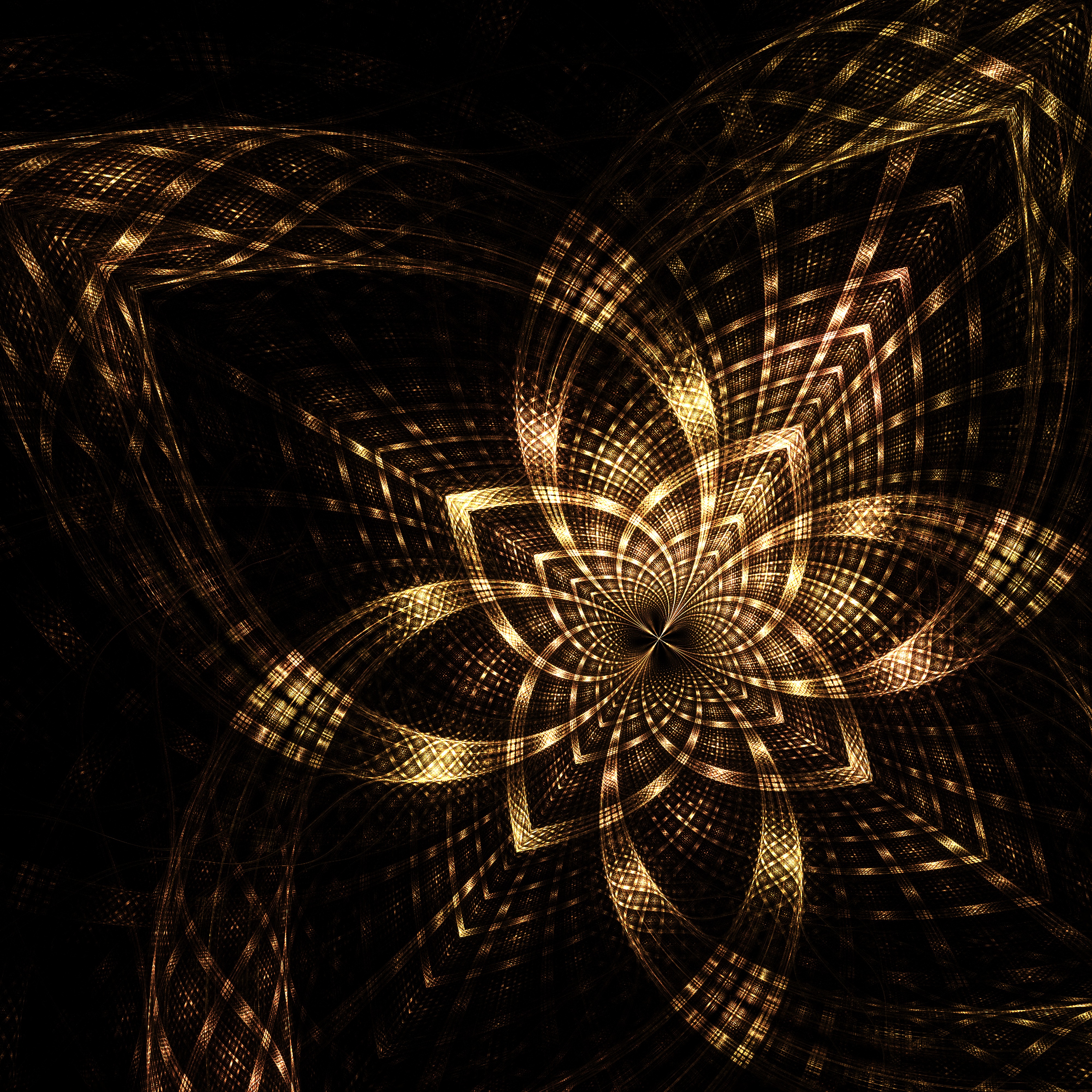 fractal, dark, lines, abstract, glow, diffusion, dispersion HD wallpaper