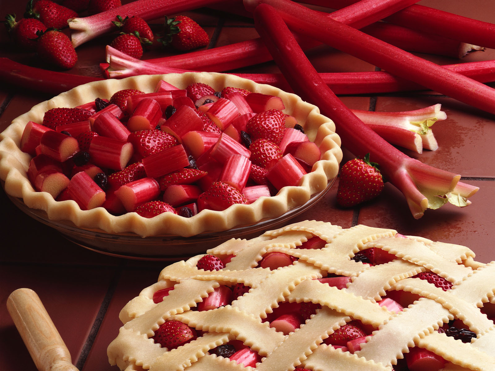 rhubarb, pie, berry, food 4K Ultra