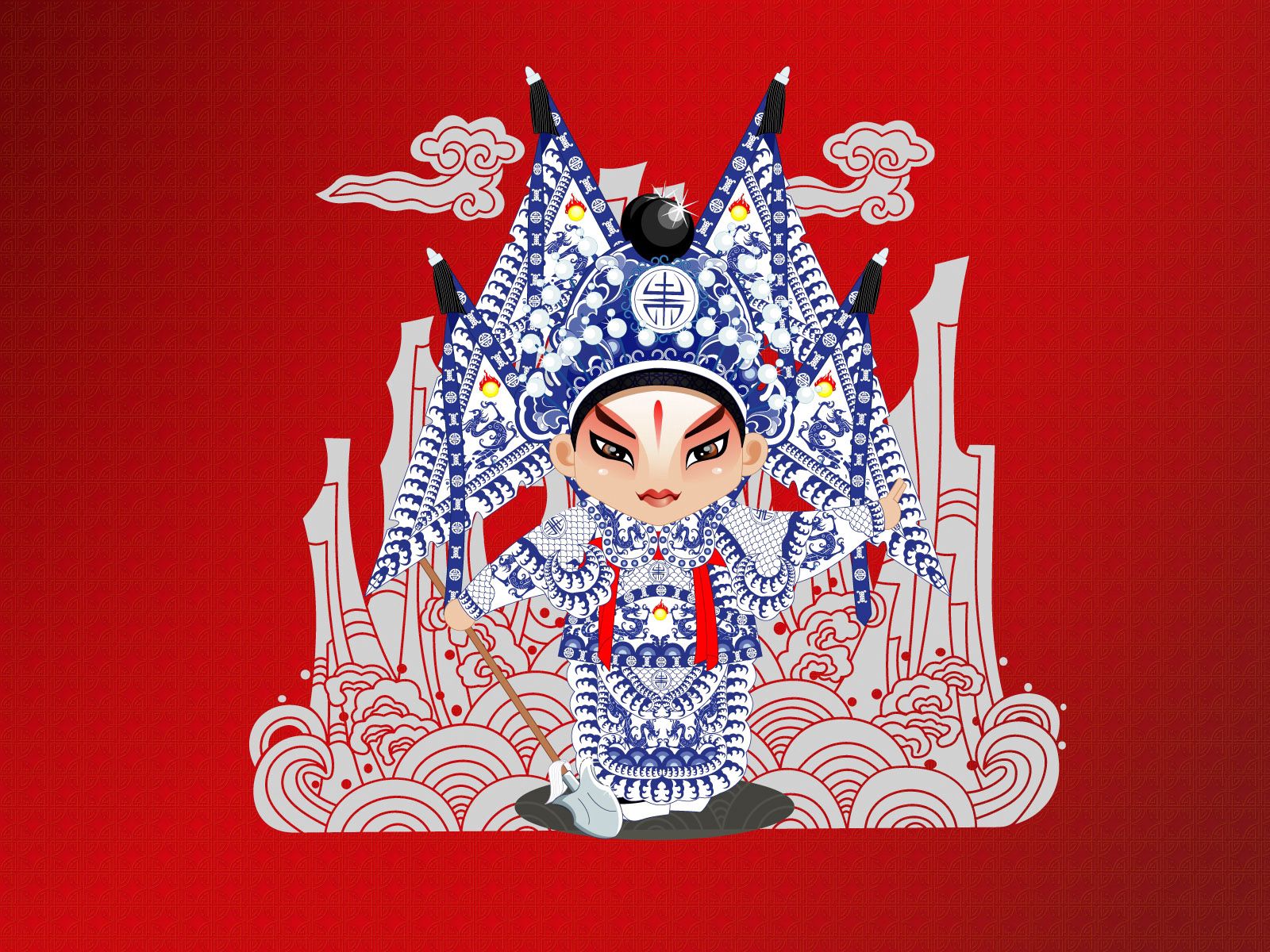 Die besten Pekinger Oper-Hintergründe für den Telefonbildschirm