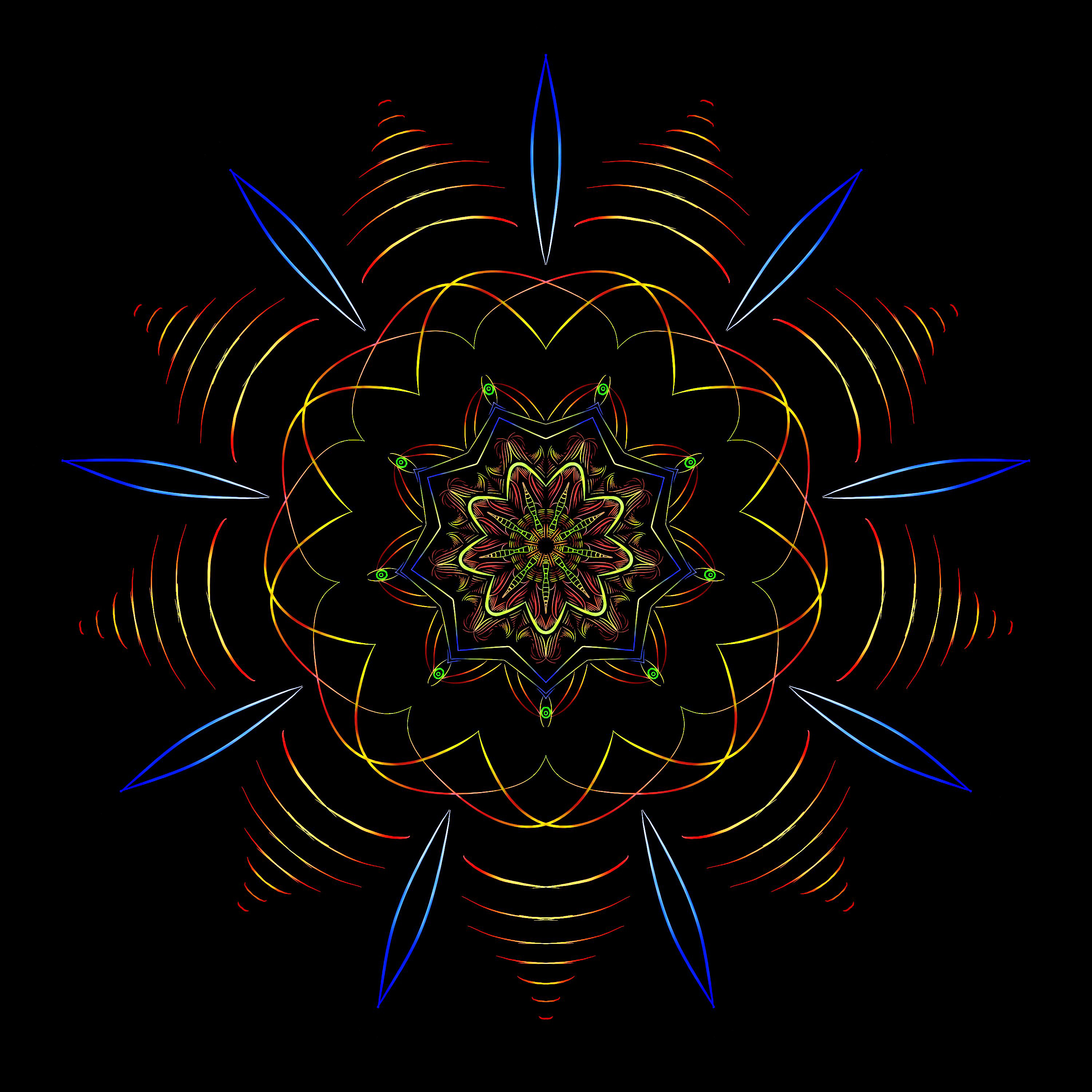 Laden Sie das Linien, Abstrakt, Muster, Symmetrie, Mandala-Bild kostenlos auf Ihren PC-Desktop herunter