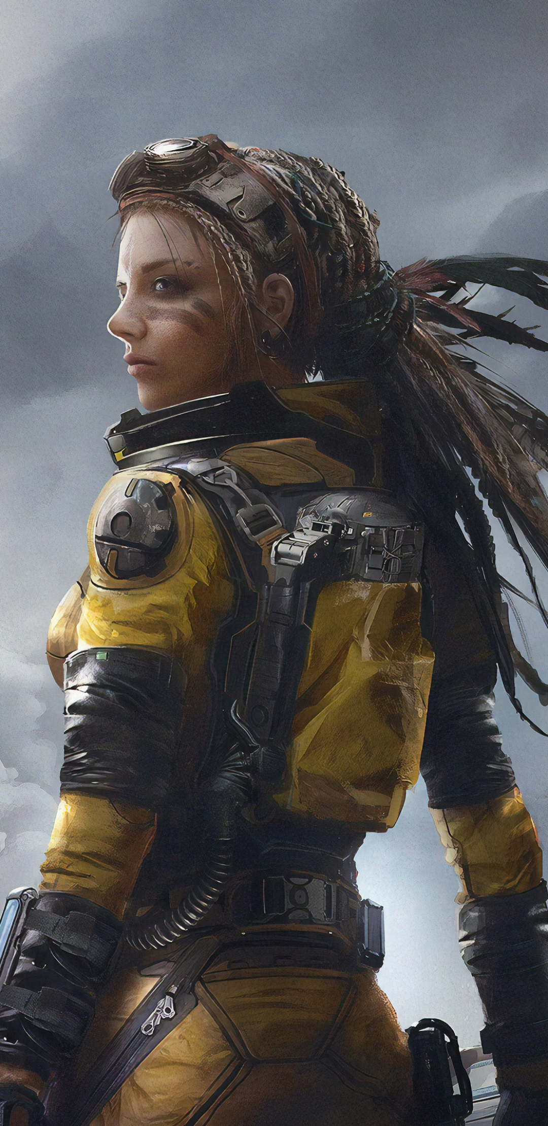 sci fi, women warrior, woman warrior, dreadlocks Phone Background