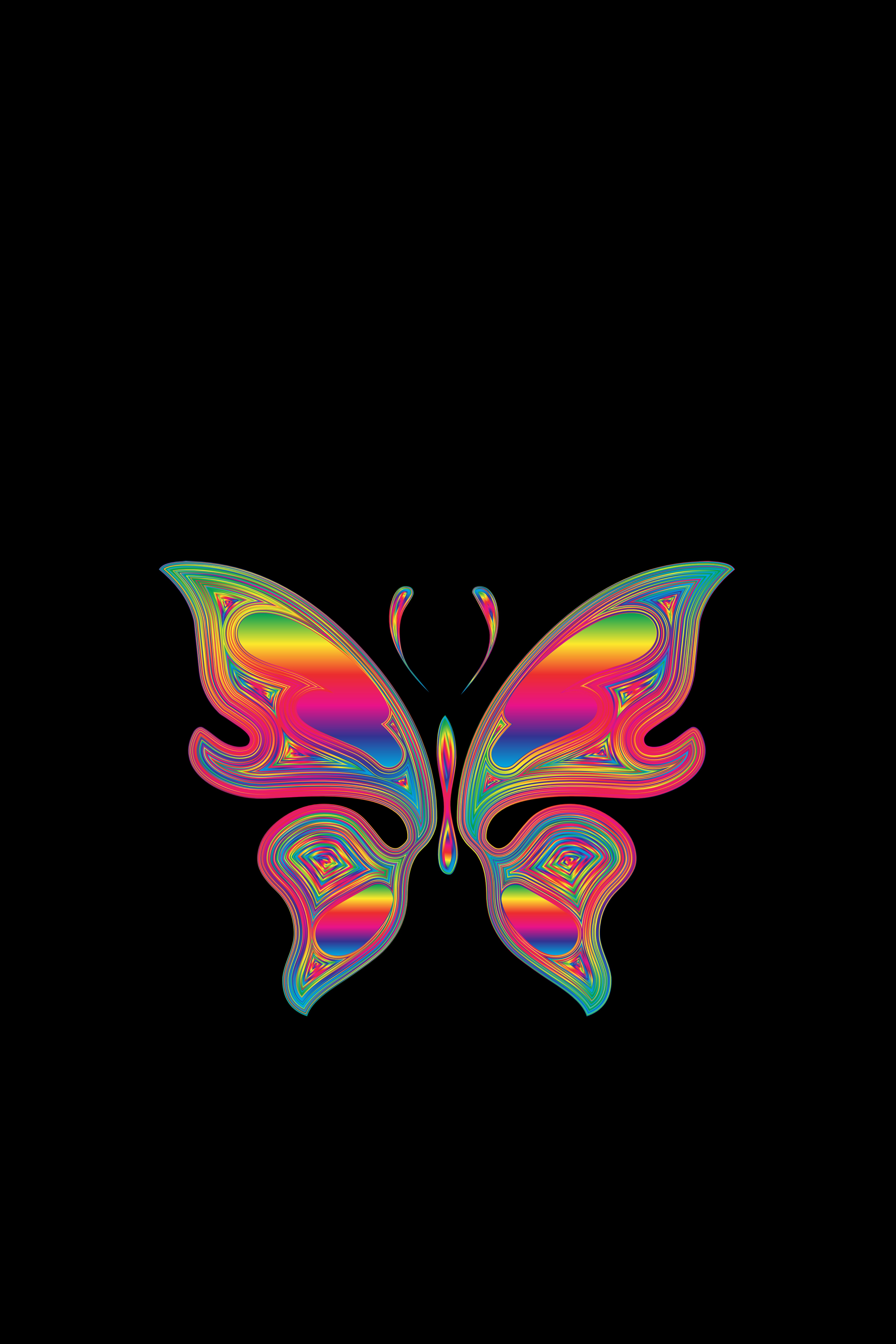 iPhone background minimalism, prismatic, butterfly, chromatic