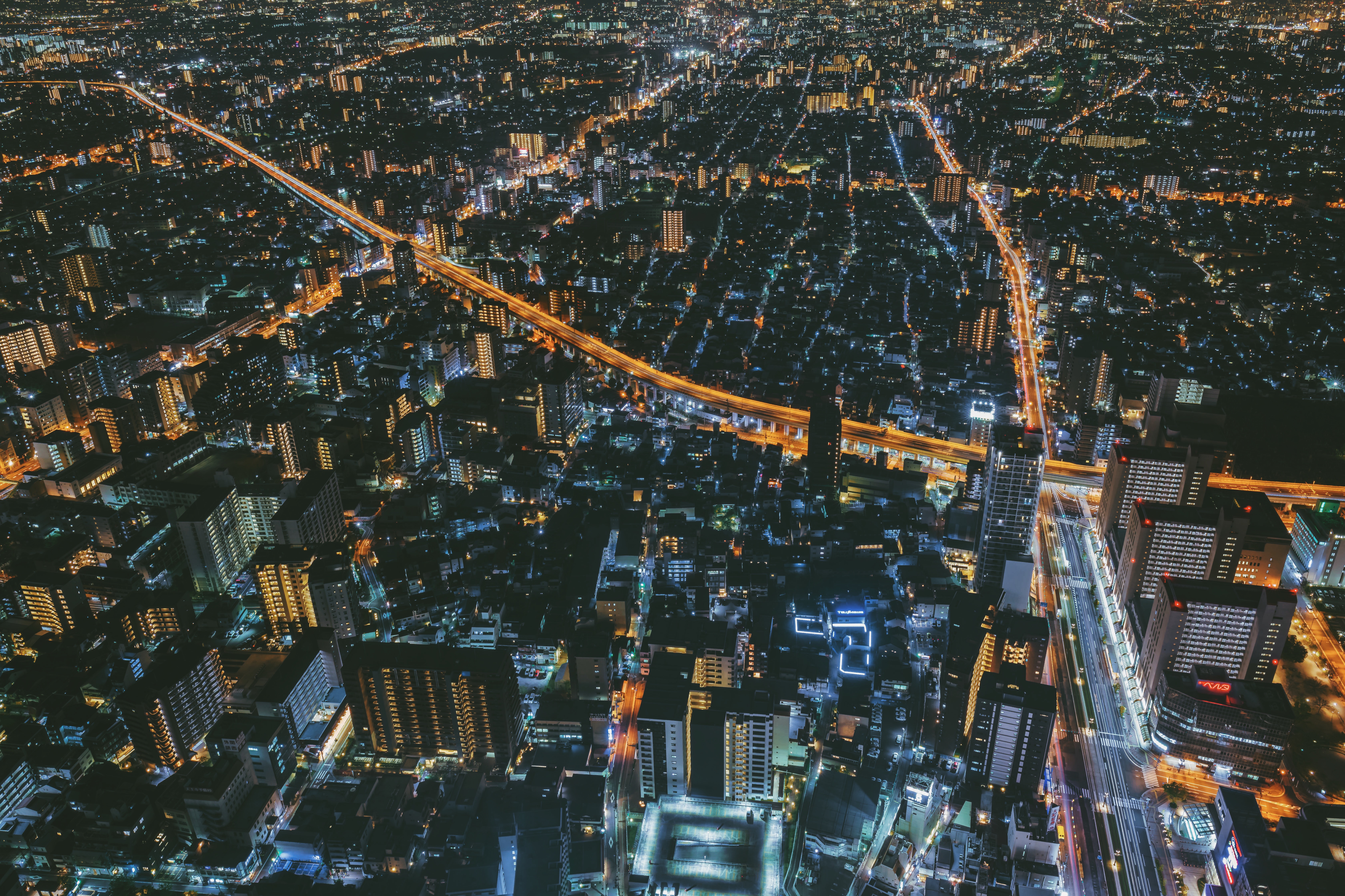 4K, FHD, UHD japan, cities, city lights, view from above