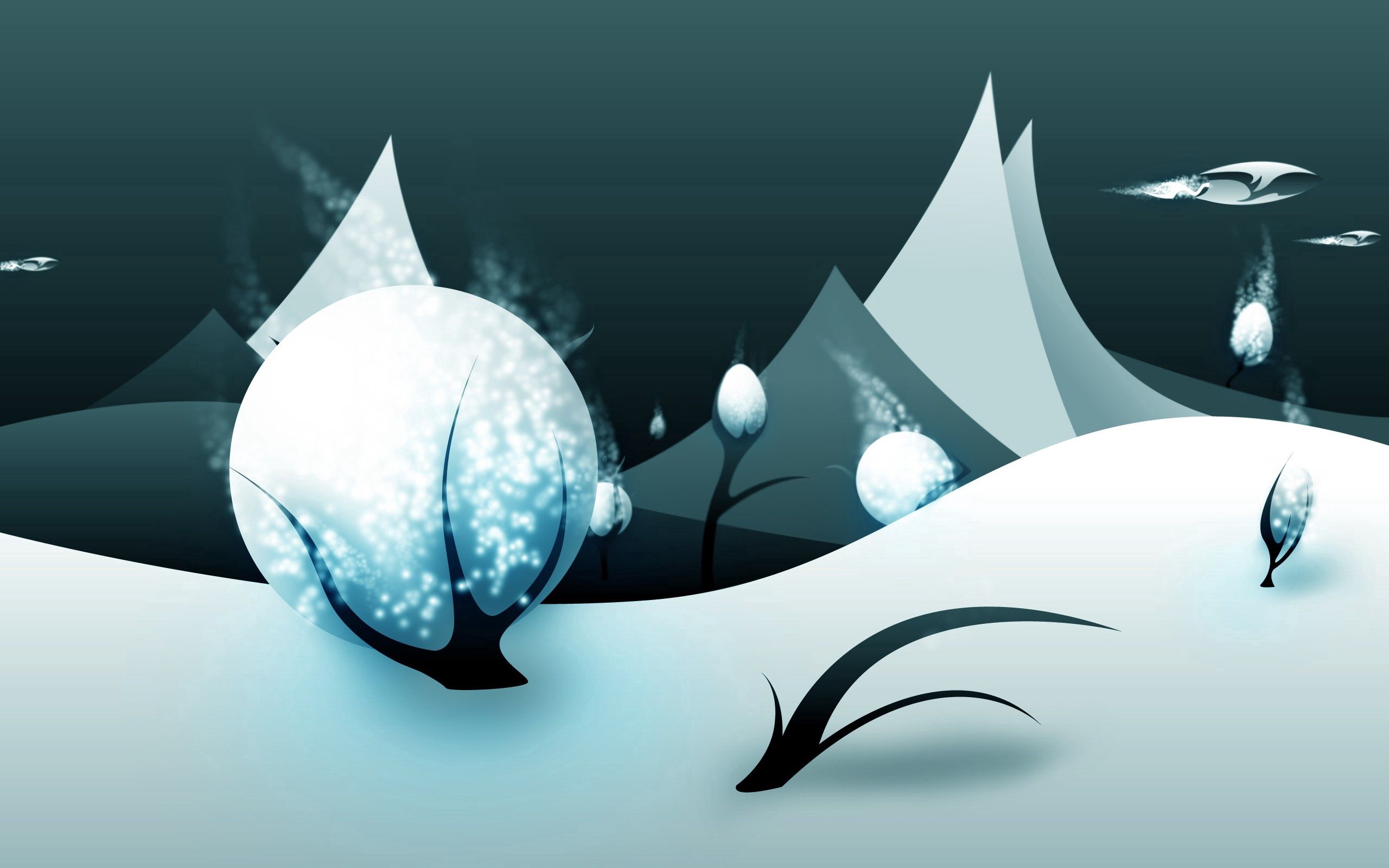 60509 Bild herunterladen winter, bäume, schnee, vektor, klumpen, wind - Hintergrundbilder und Bildschirmschoner kostenlos