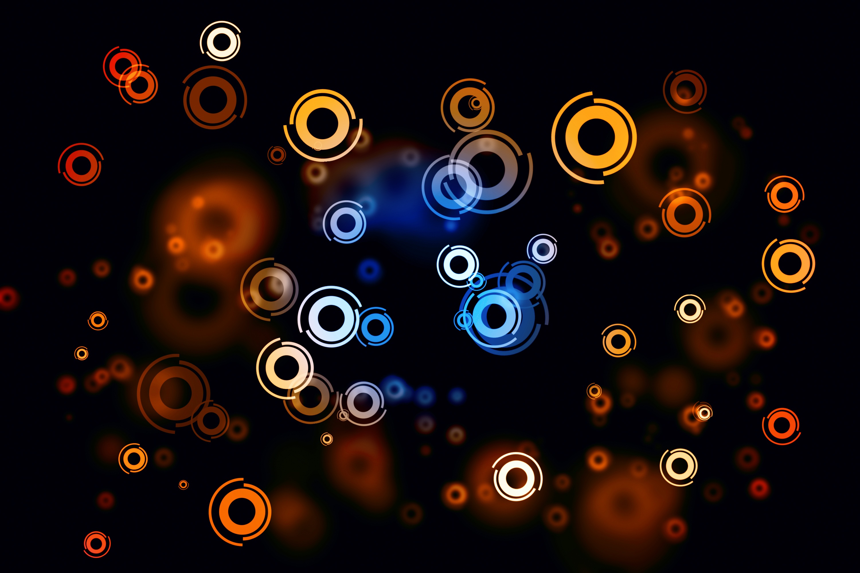abstract, stains, circles, multicolored, motley, spots QHD