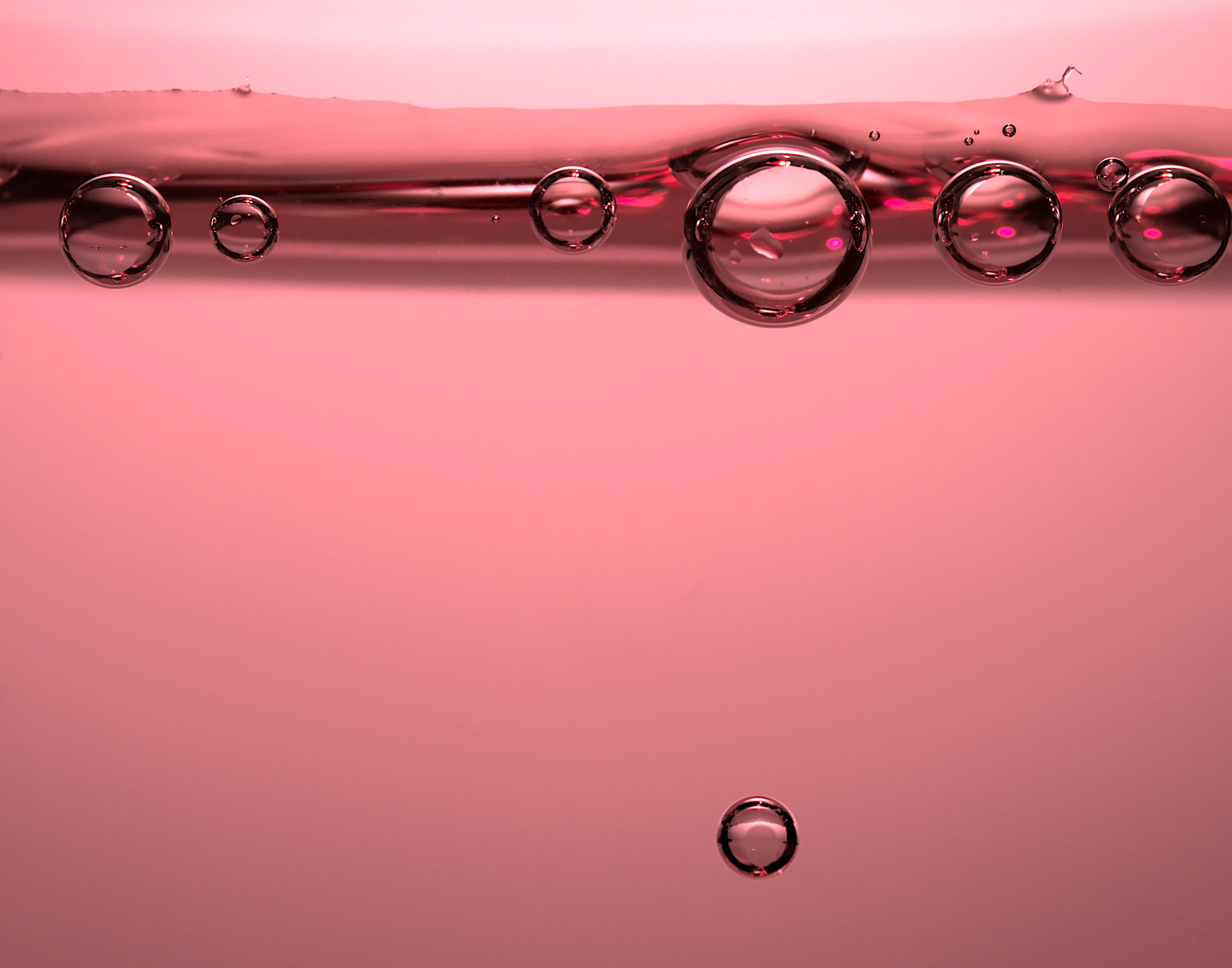 bubbles, pink, macro, liquid