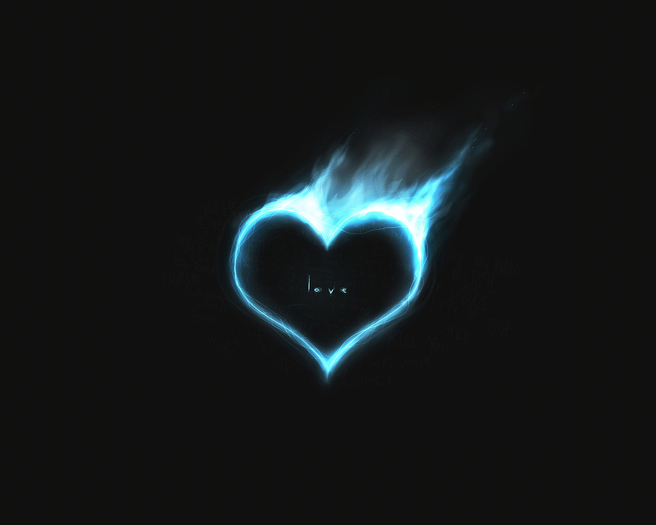 heart, to burn, fire, burn, love, art phone background