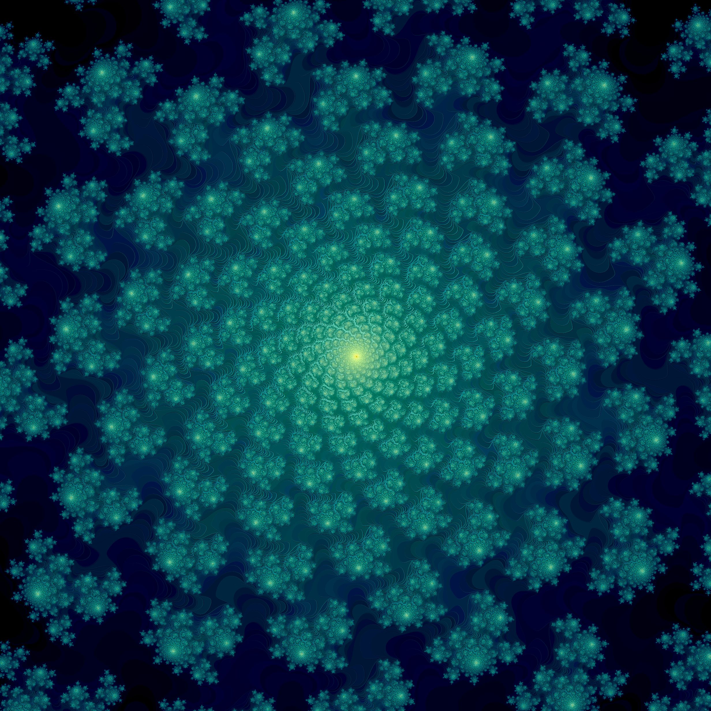 pattern, abstract, blue, fractal, spiral, twisting, torsion 5K