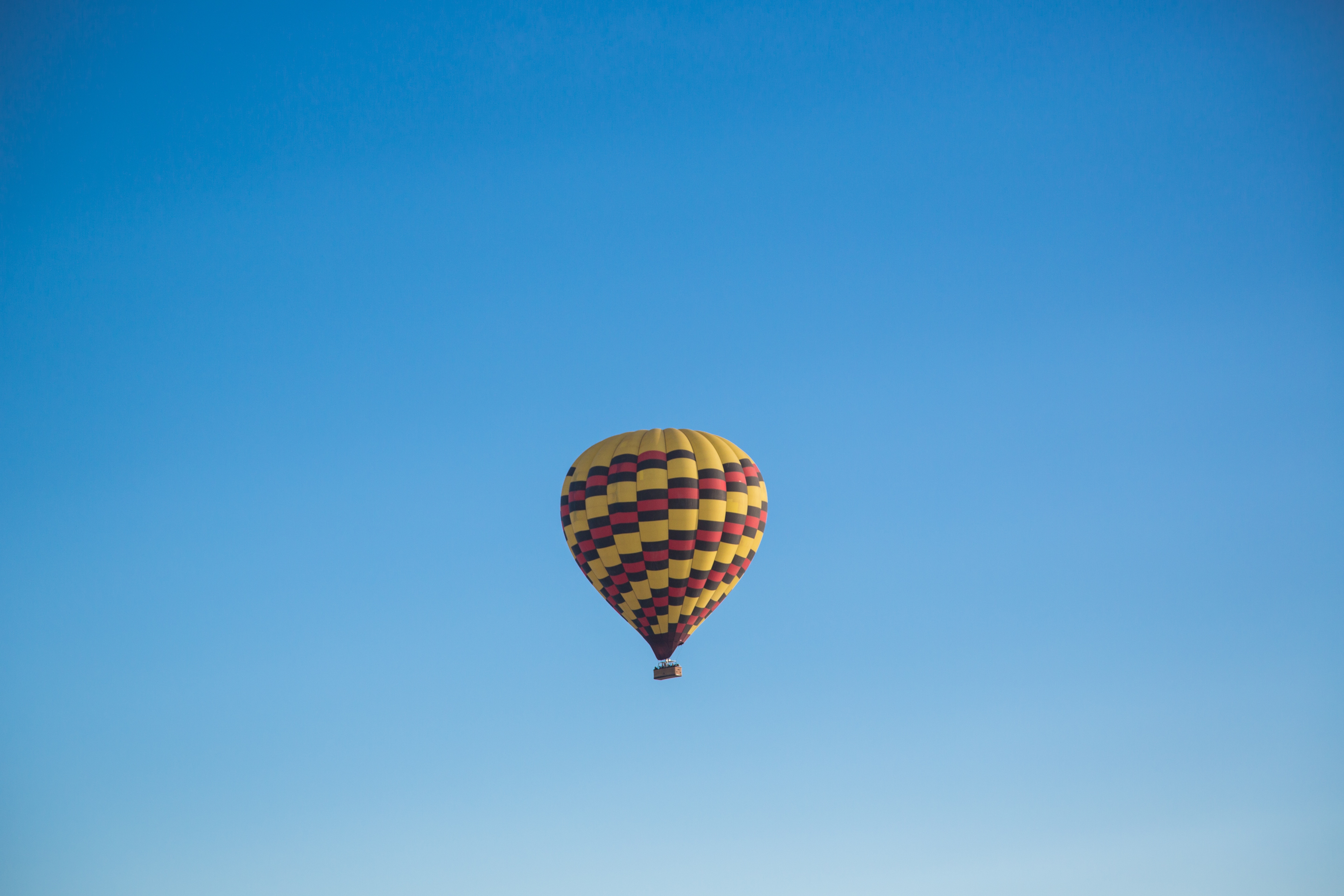 minimalism, balloon, blue, sky, flight