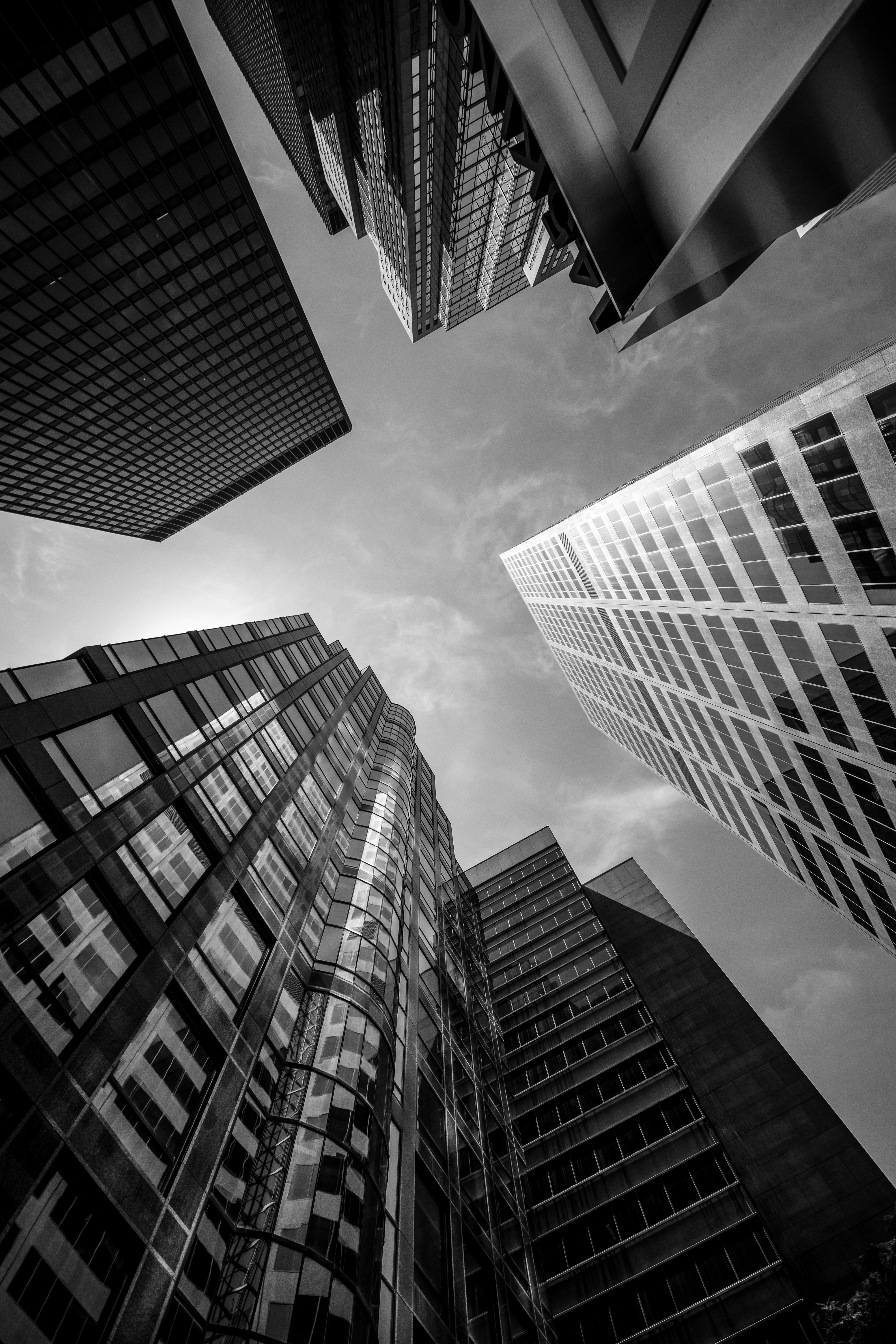 architecture, skyscrapers, miscellanea, sky, building, miscellaneous, bw, chb wallpapers for tablet