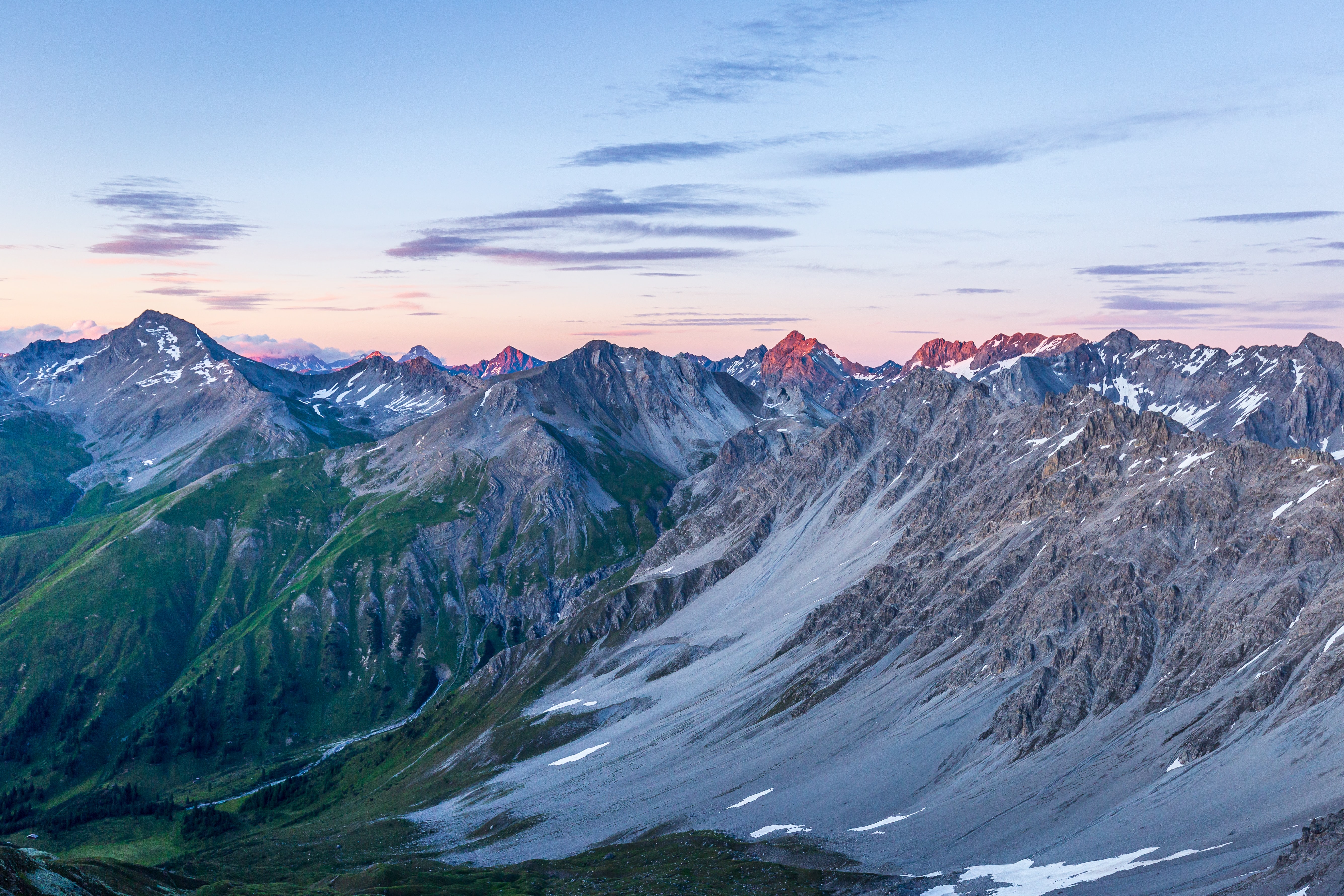 Laden Sie das Landschaft, Natur, Mountains, Dämmerung, Twilight, Bergkette, Gebirge-Bild kostenlos auf Ihren PC-Desktop herunter