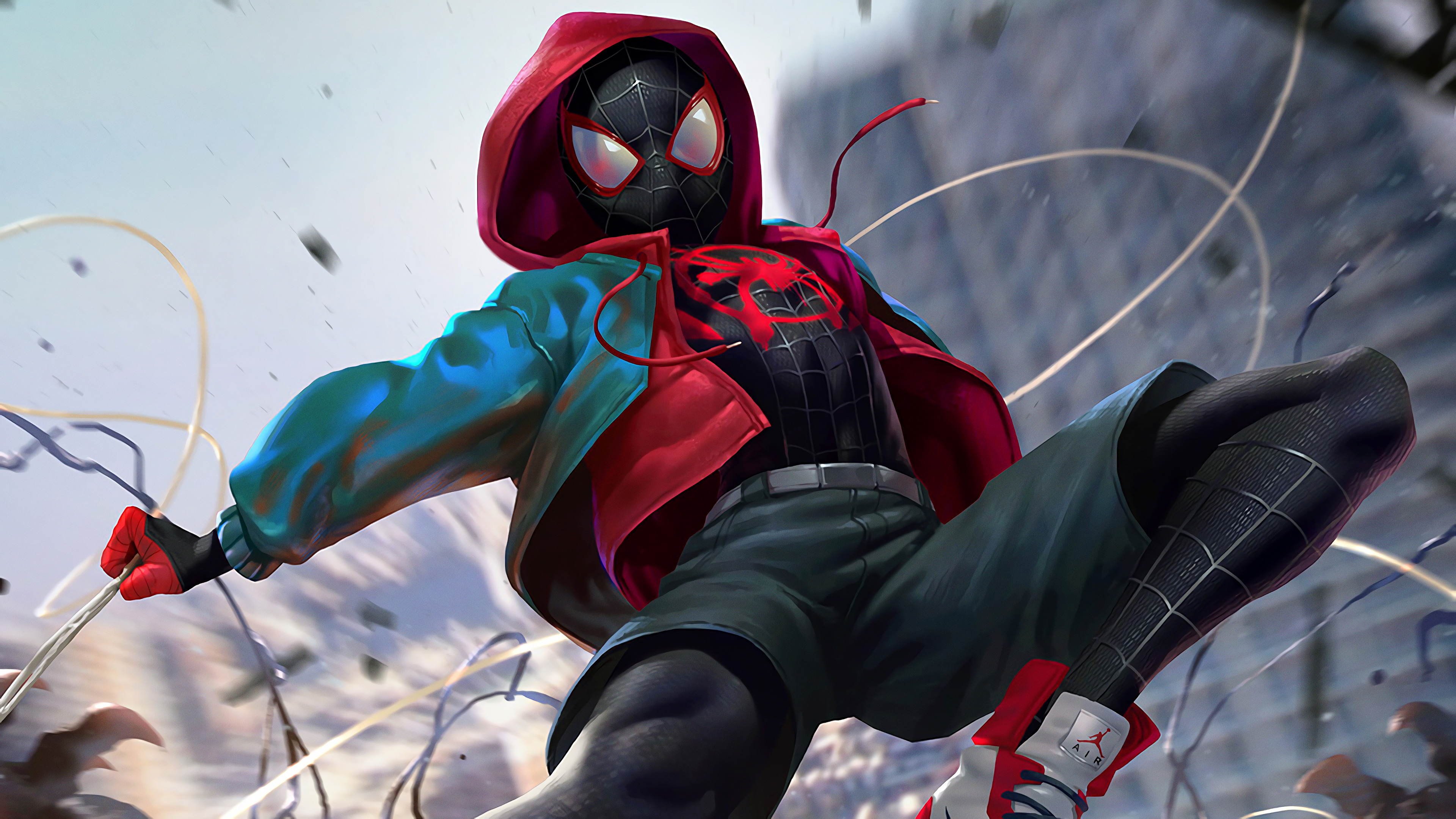 Spider Man miles morales, spider man: into the spider verse, movie 8k Backgrounds
