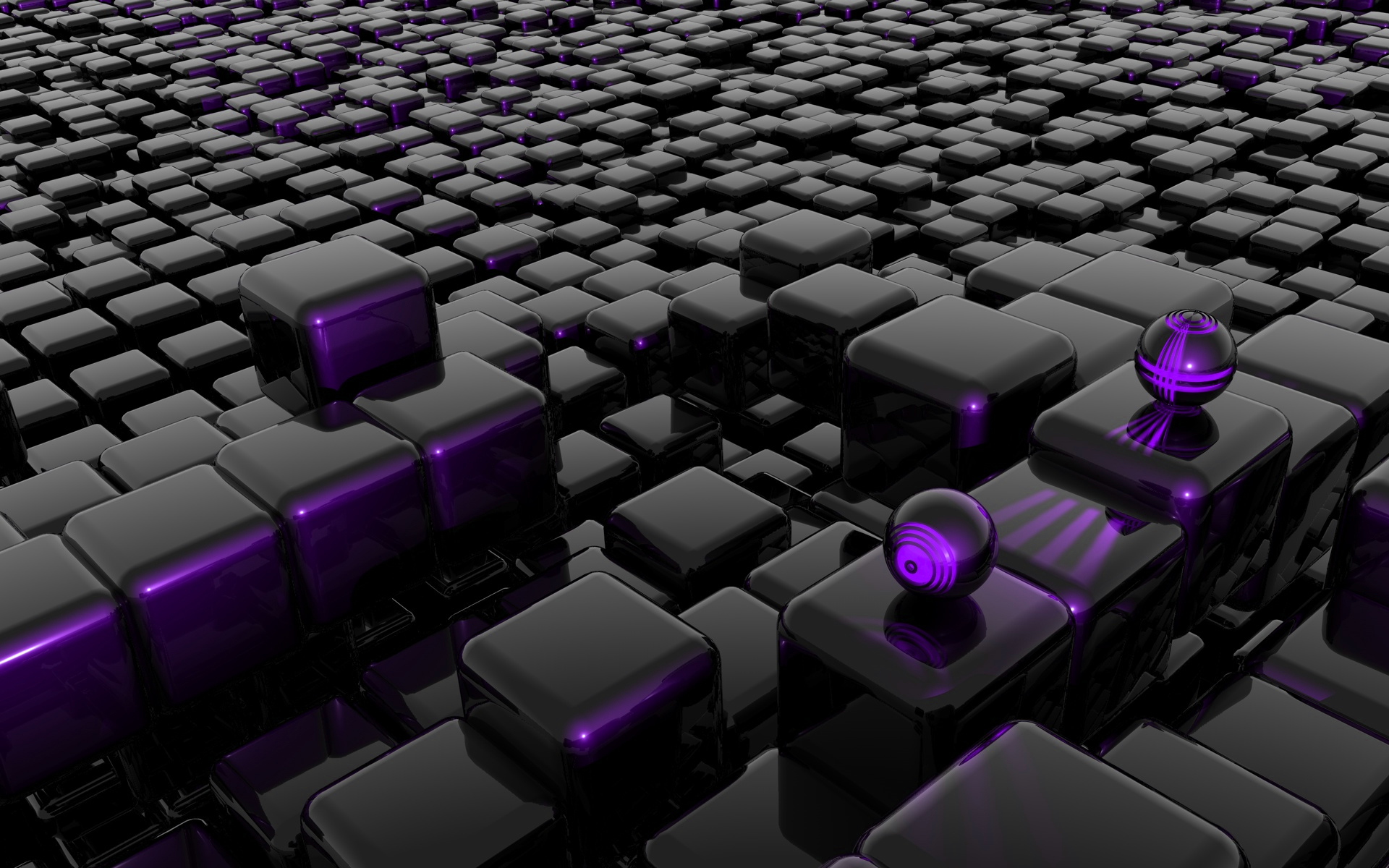 3d, violet, abstract, cgi, cube HD wallpaper