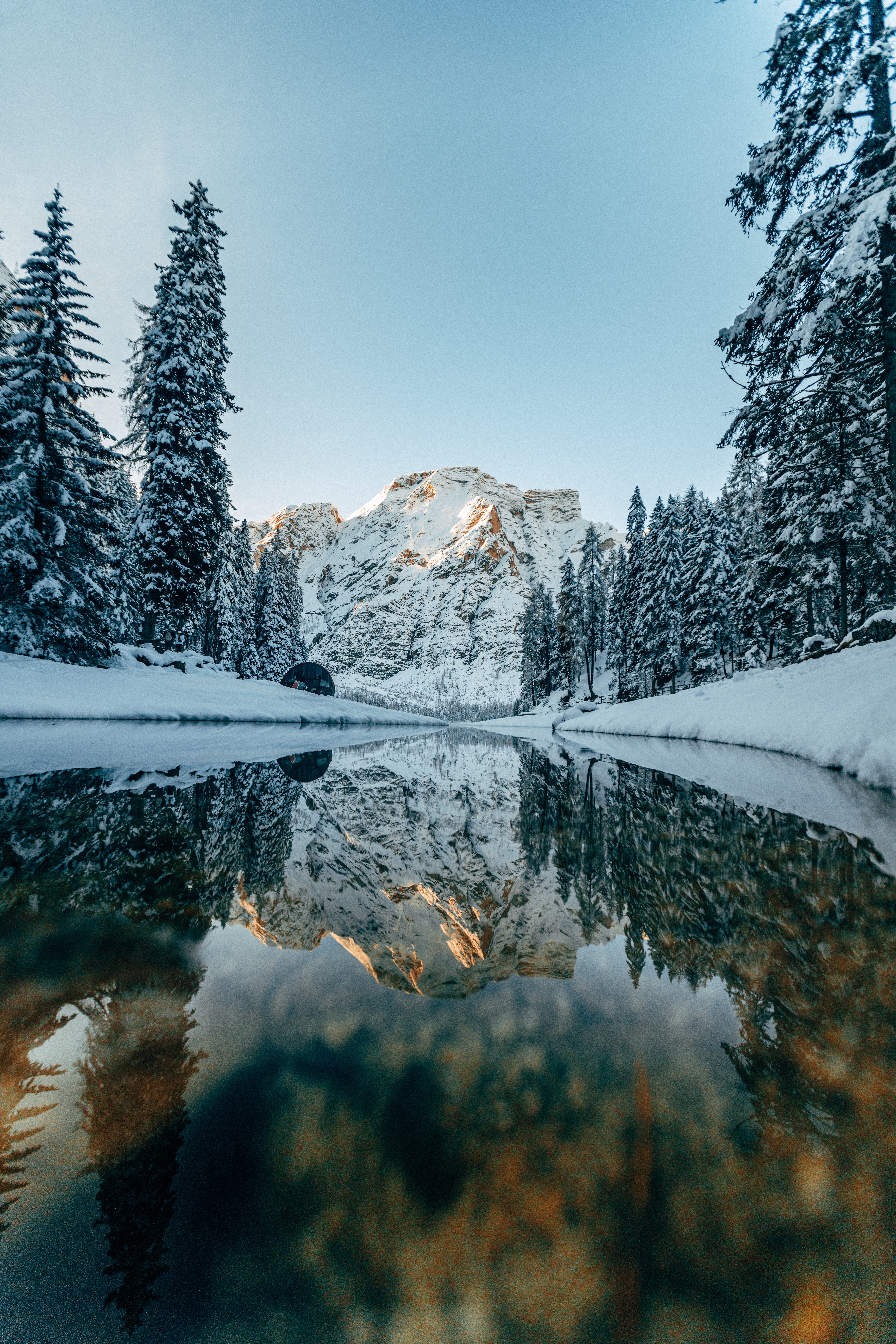 145225 завантажити шпалери зима, природа, річка, сніг, гора - заставки і картинки безкоштовно