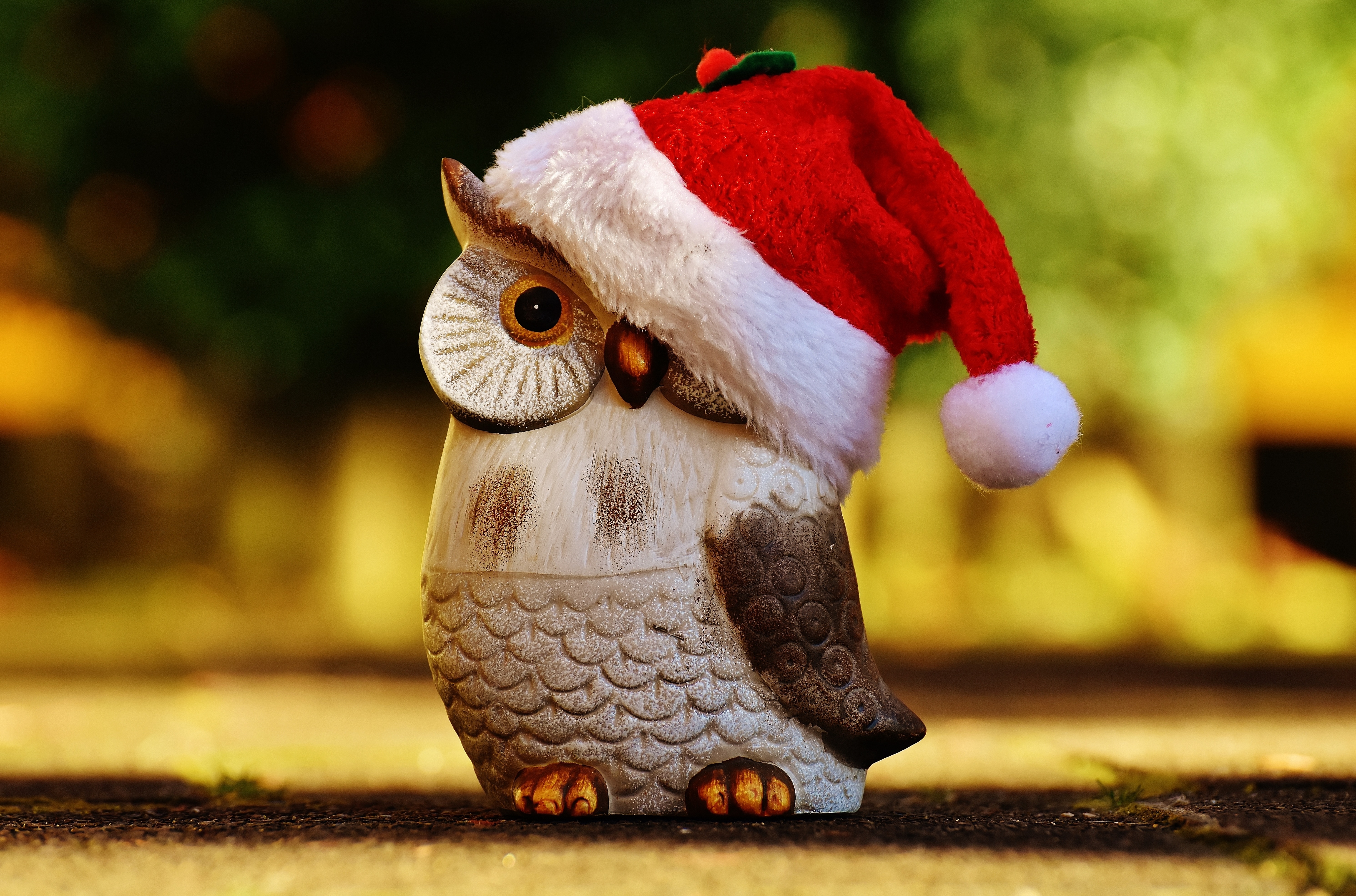 miscellanea, miscellaneous, owl, statuette Santa Claus HD Android Wallpapers