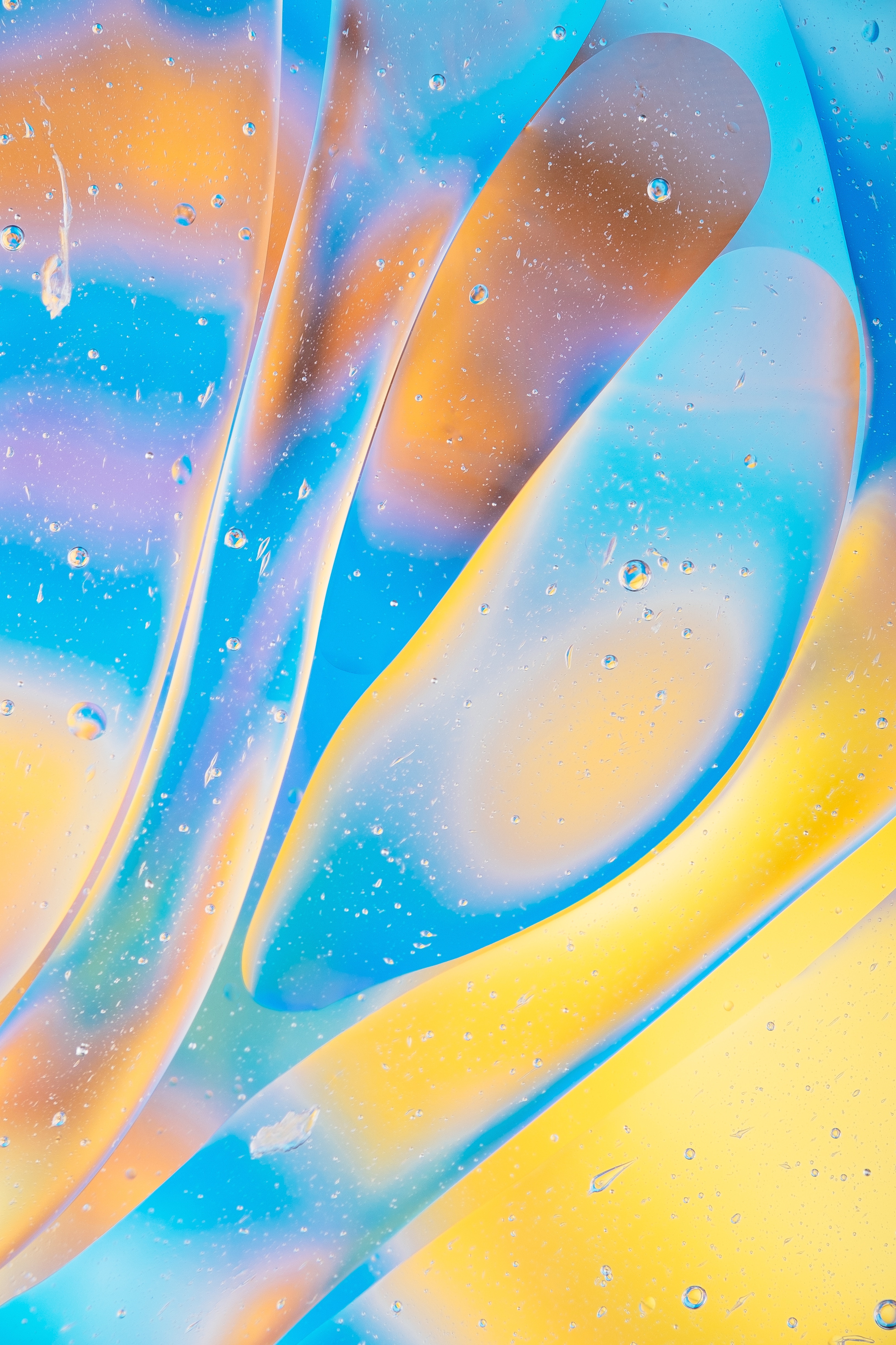 blue, gradient, bubbles, yellow, texture, textures, surface, form for android