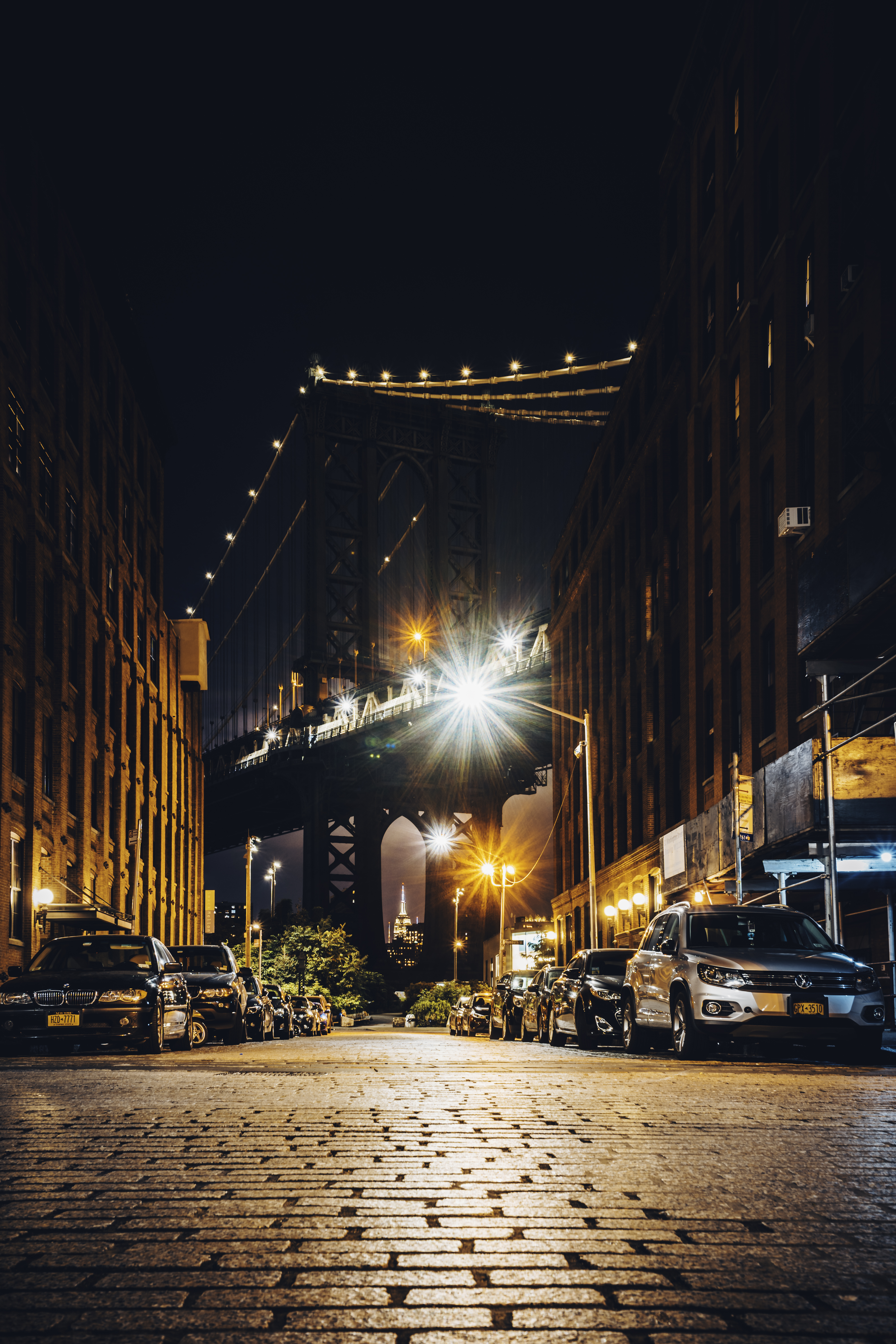 iPhone Wallpapers cars, street, parking, bridge Night City