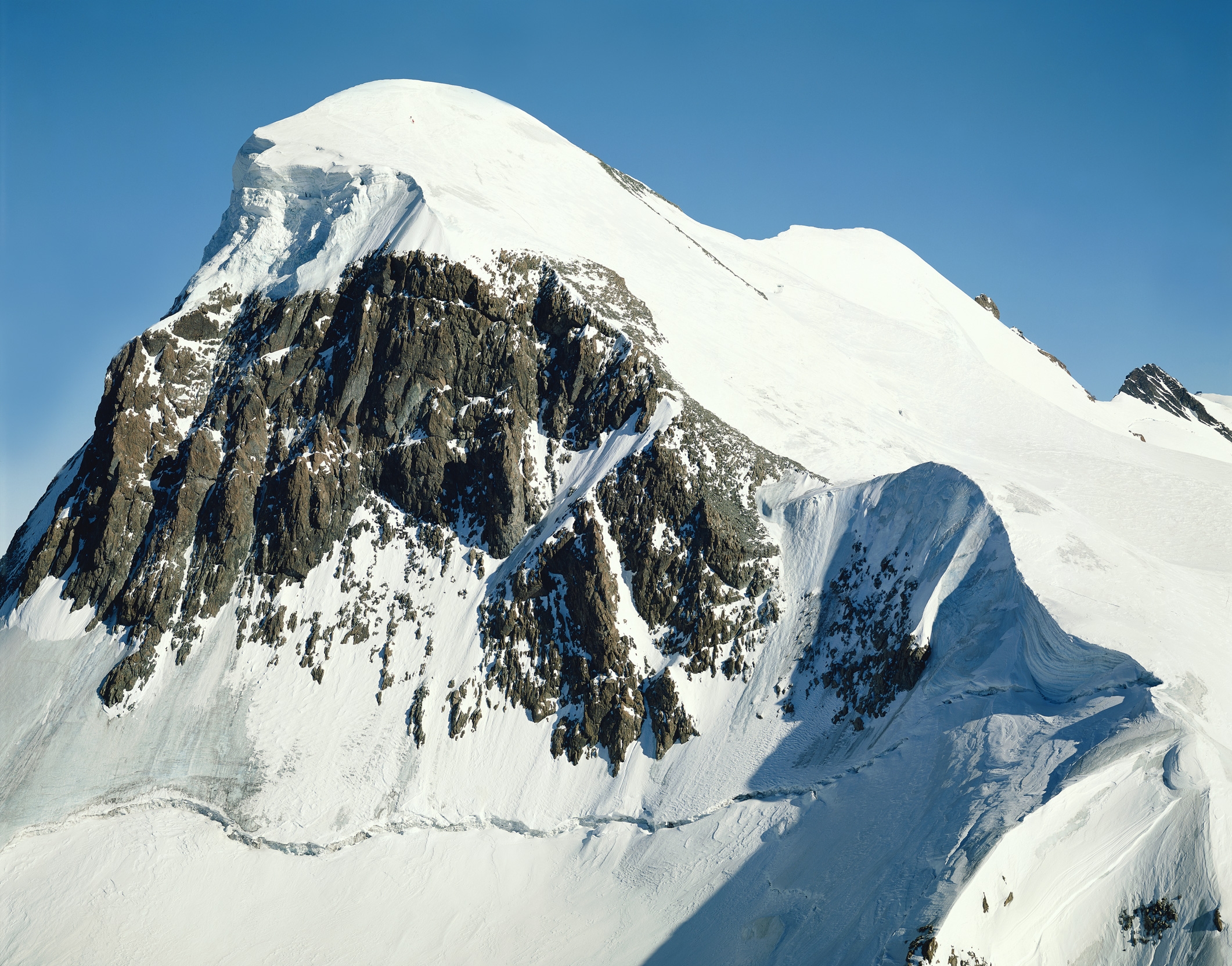 mountain, rock, top, snow Ultrawide Wallpapers