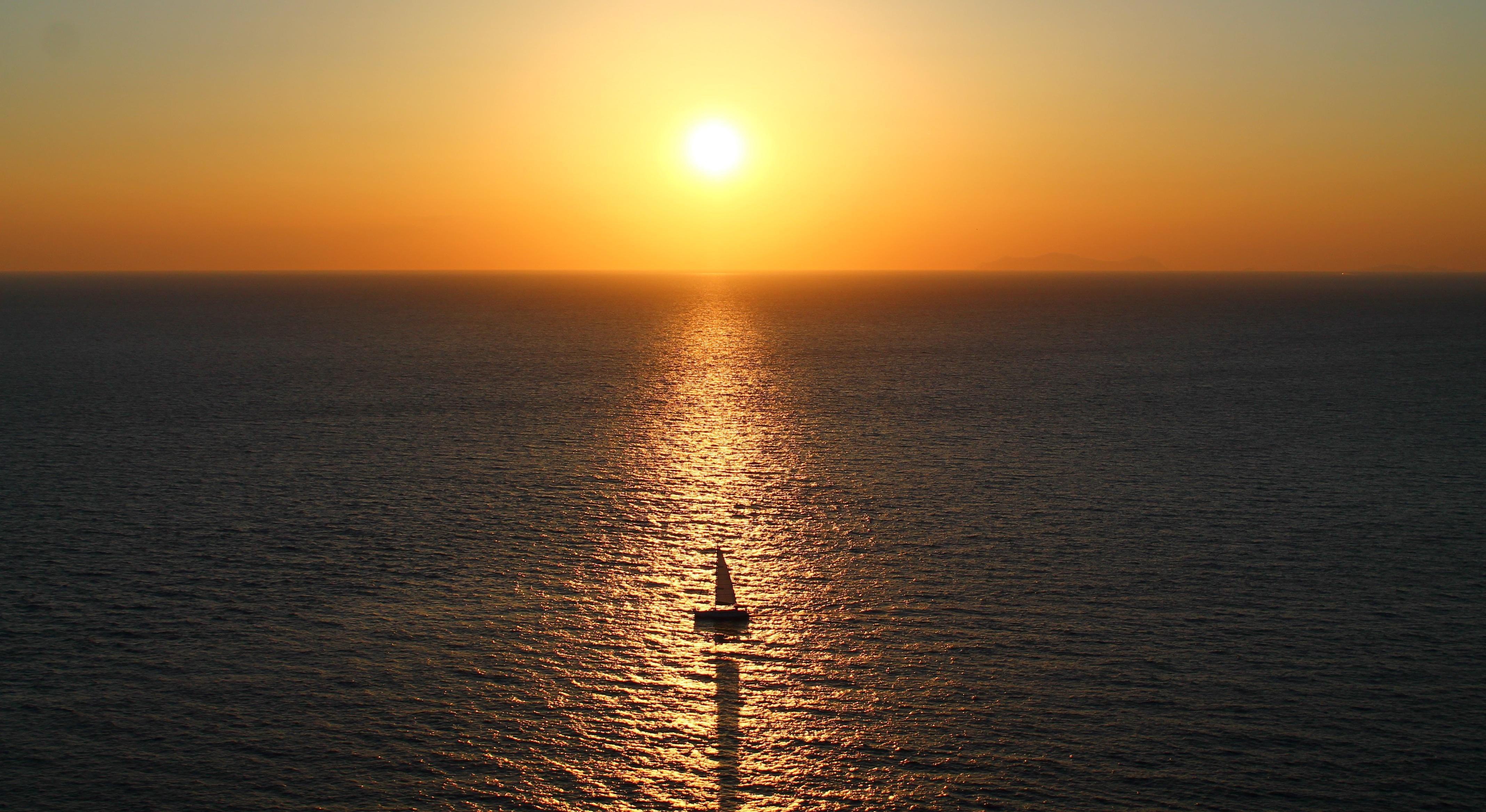 HD wallpaper sun, vehicles, sailboat, horizon, reflection, sail, sea, ship