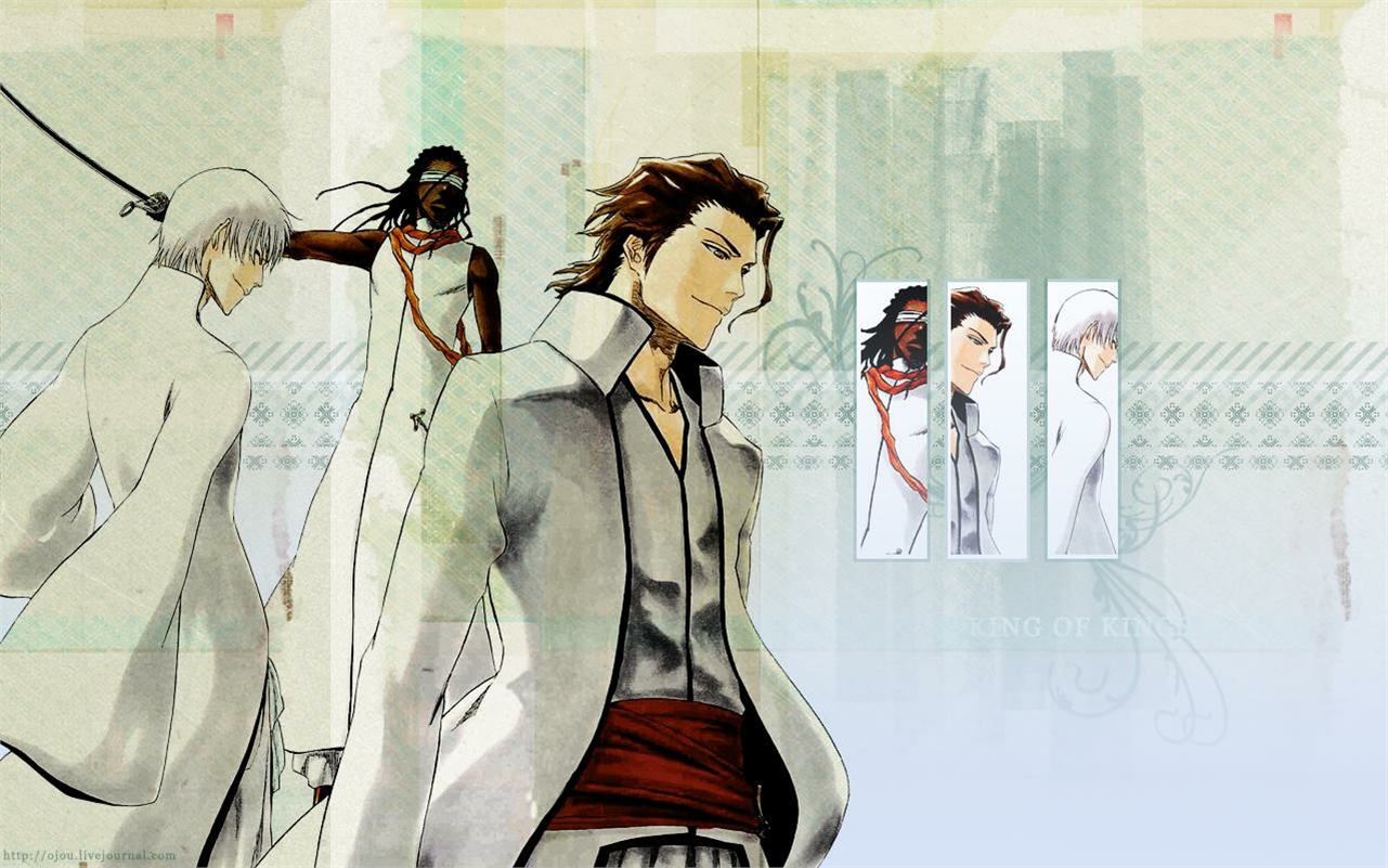 Papel De Parede Para Celular Gin Ichimaru Jushiro Ukitake Renji Abarai Byakuya Kuchiki