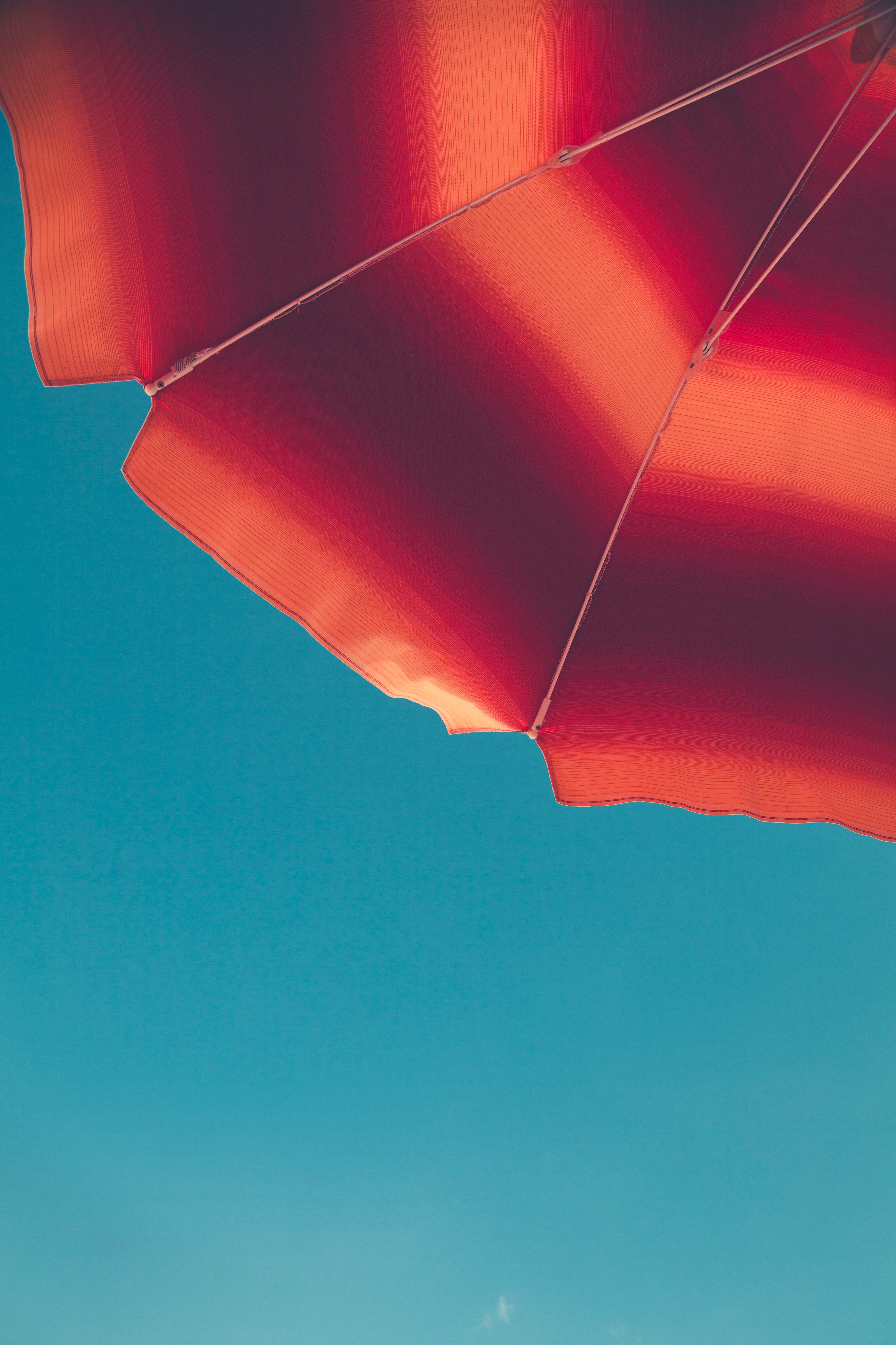 umbrella, sky, minimalism Panoramic Wallpapers