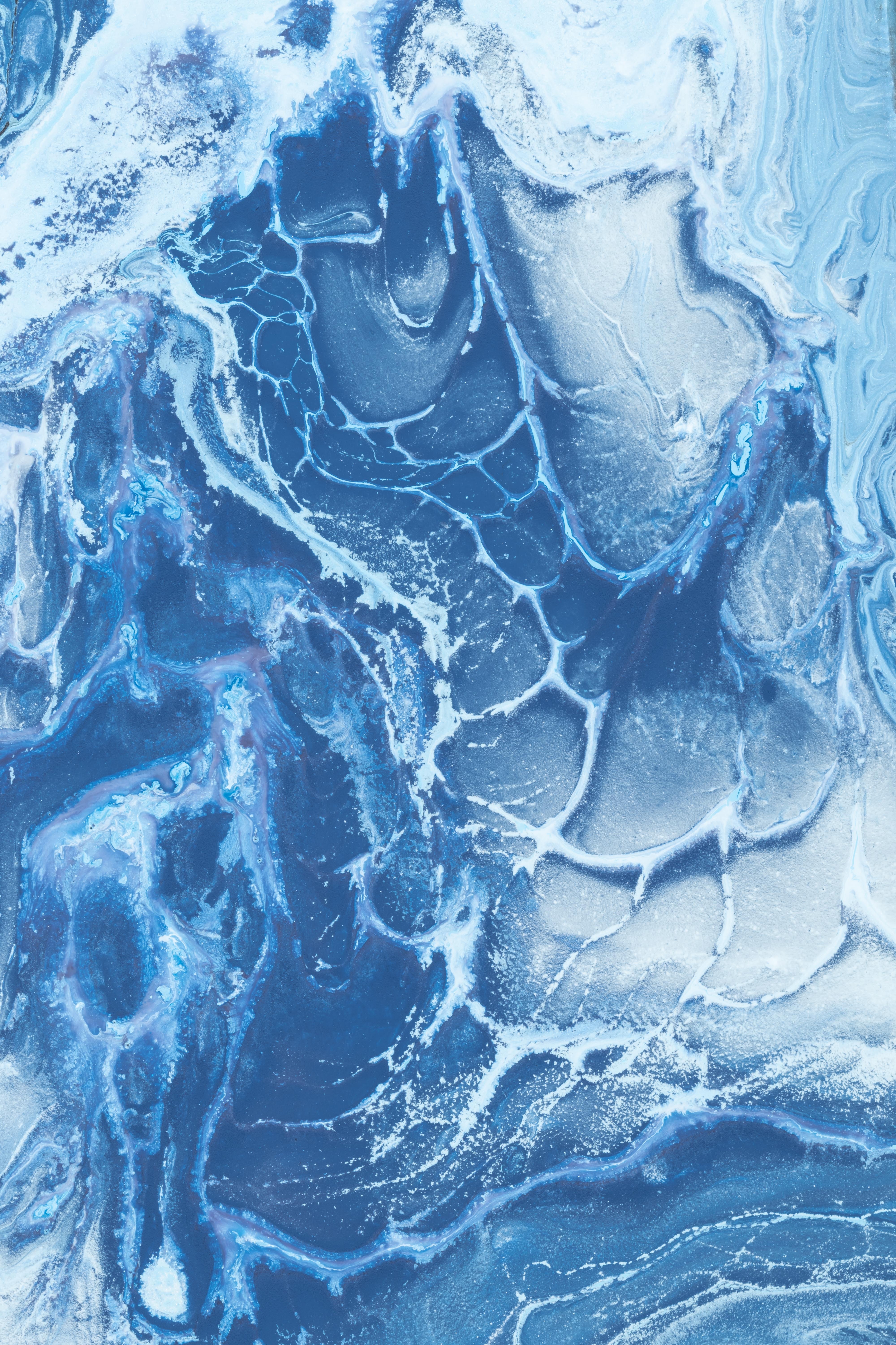 ice, patterns, texture, textures, paint, surface, relief, raised 4K