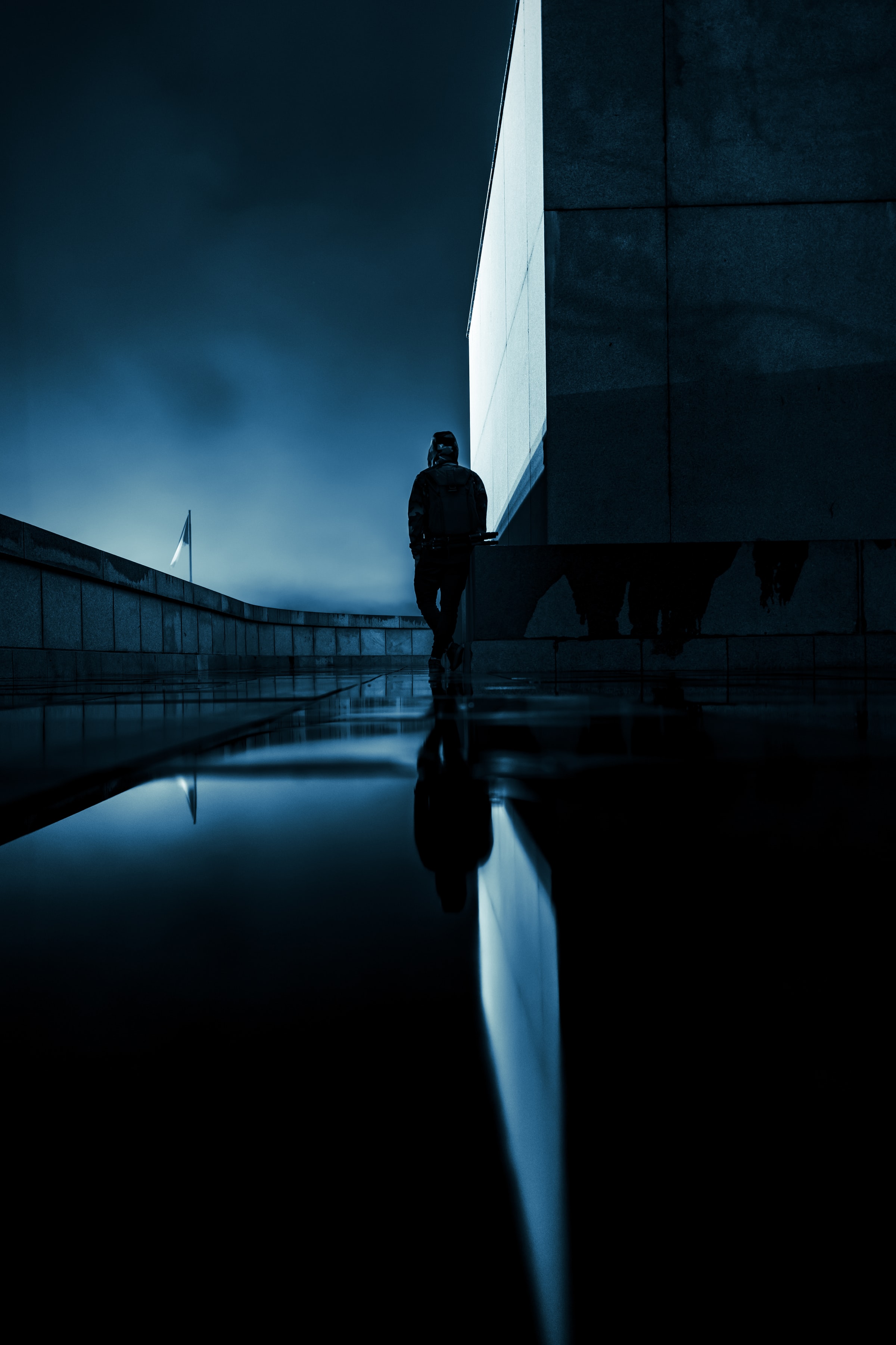 153906 free wallpaper 2160x3840 for phone, download images loneliness, dark, person, night 2160x3840 for mobile