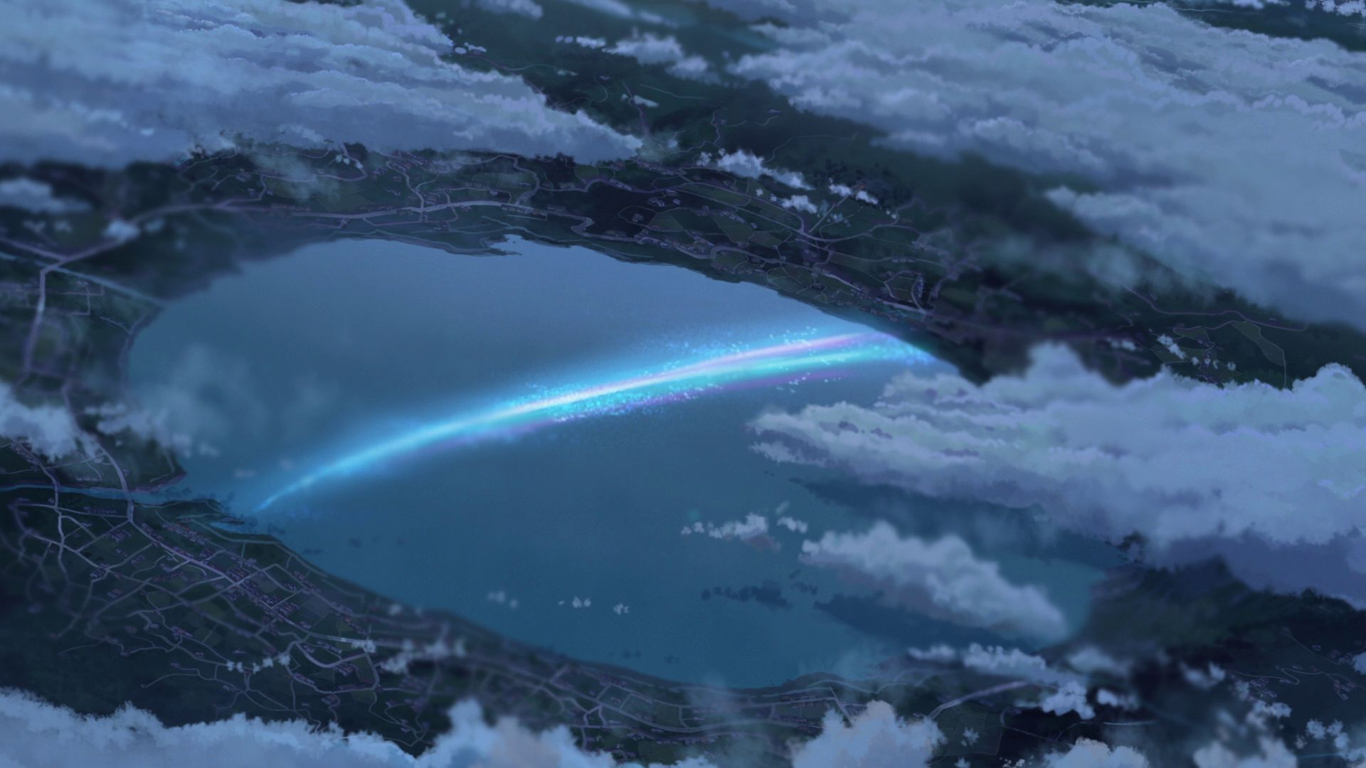 Город Итомори в Японии Комета