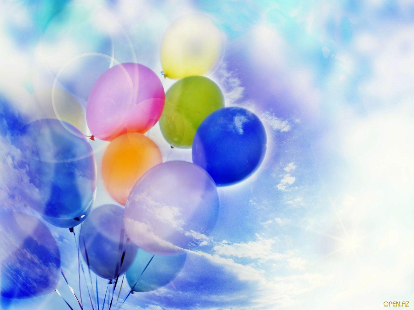 21209 Hintergrundbild herunterladen luftballons, sky, bilder, blau - Bildschirmschoner und Bilder kostenlos
