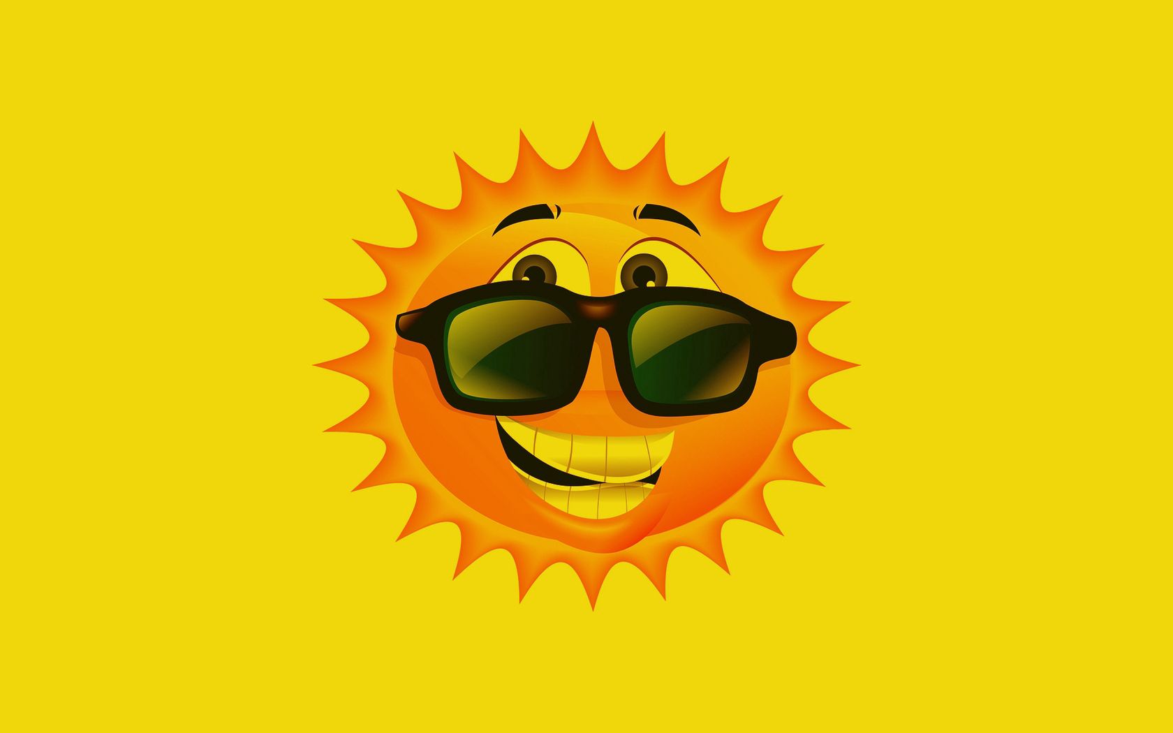 vector, sun, smile, positive, glasses, spectacles