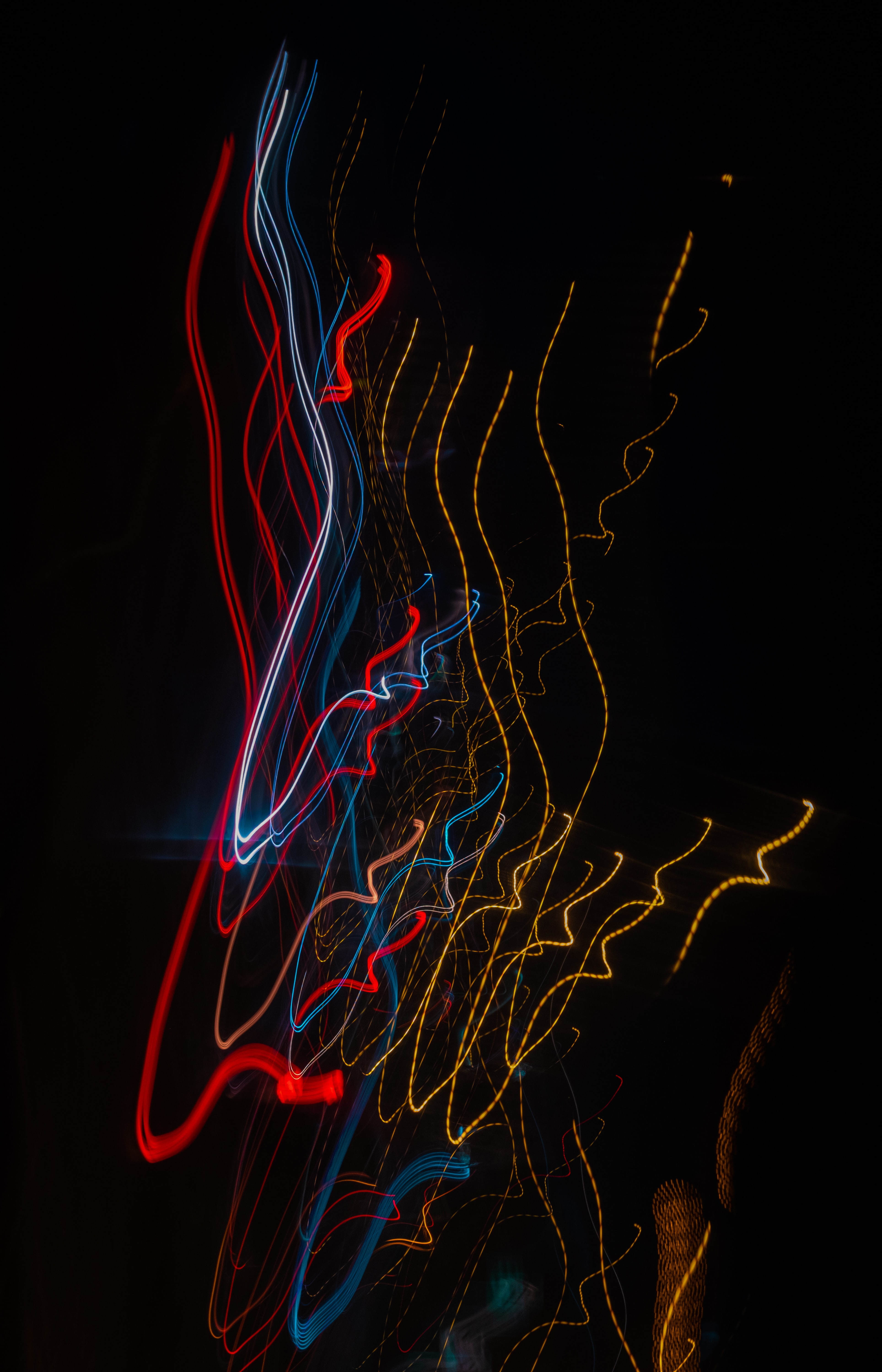 Download mobile wallpaper Lines, Light, Abstract, Shine, Blur, Smooth, Long Exposure for free.