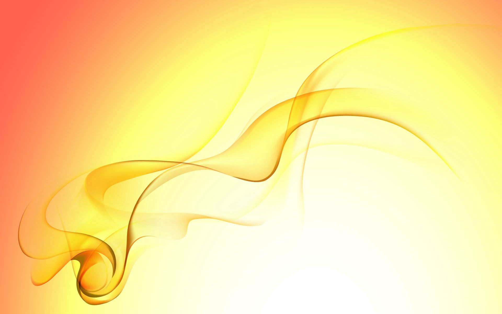 Cool HD abstract, yellow, wavy, smoke