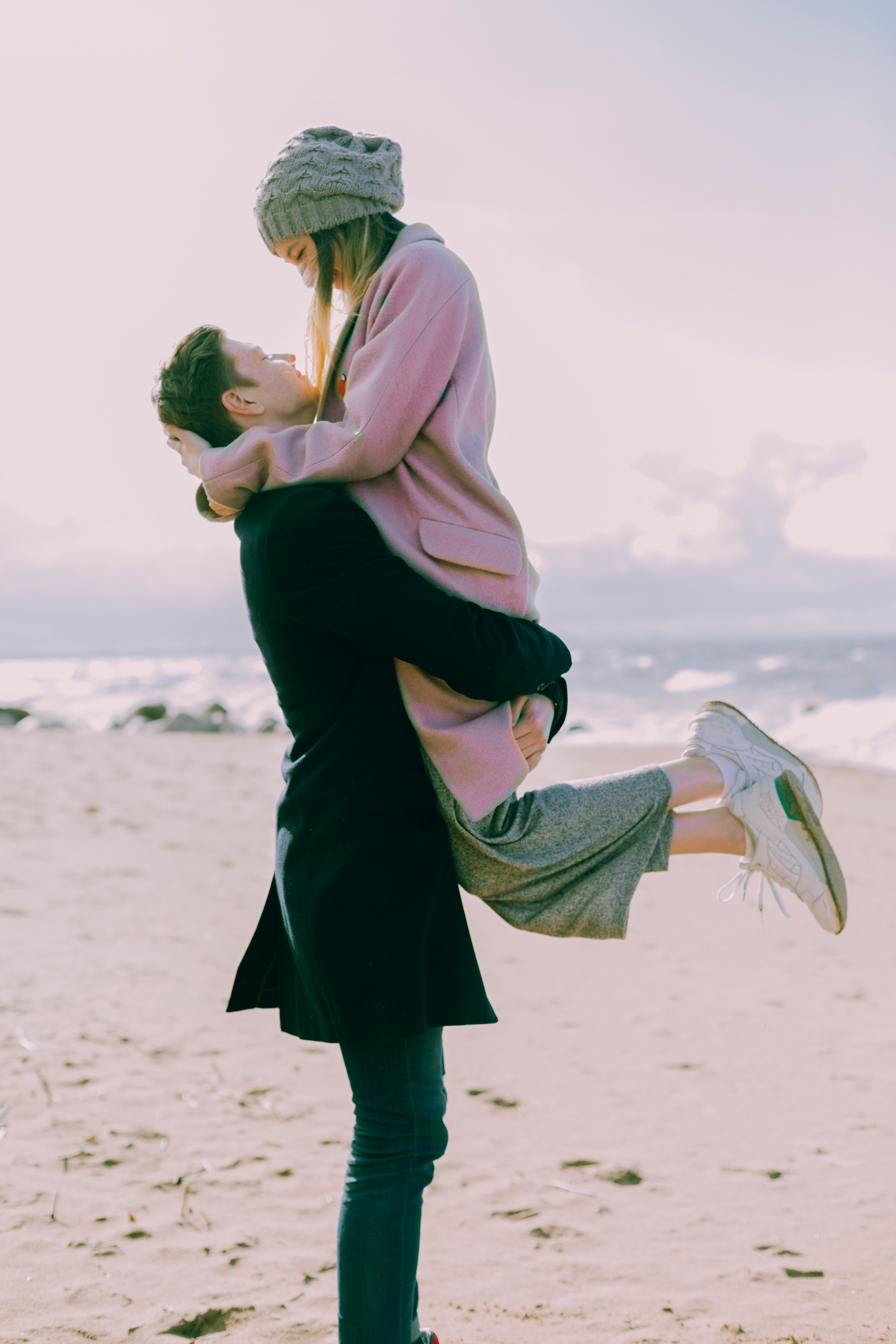 Download mobile wallpaper Embrace, Couple, Pair, Tenderness, Love, Romance, Happiness for free.