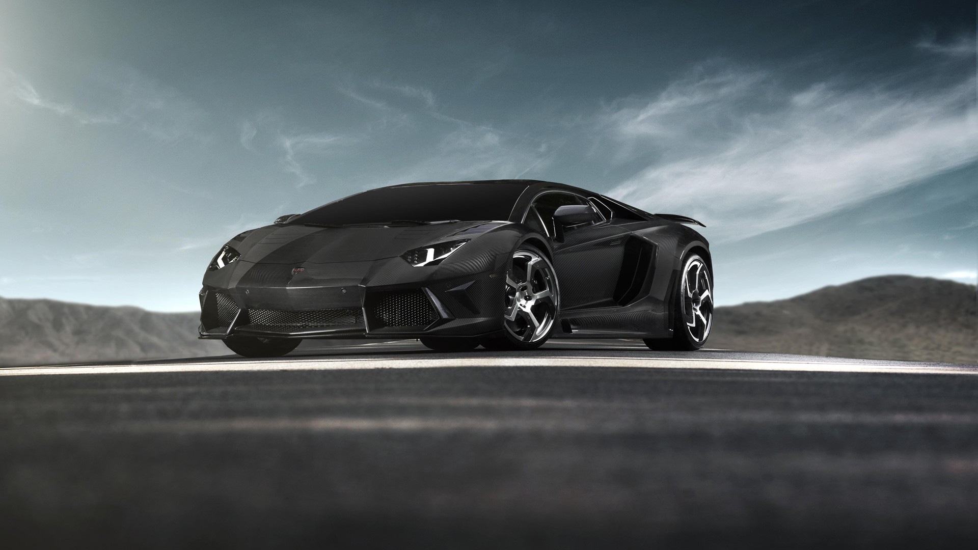 Lamborghini Aventador Black Matte 4k