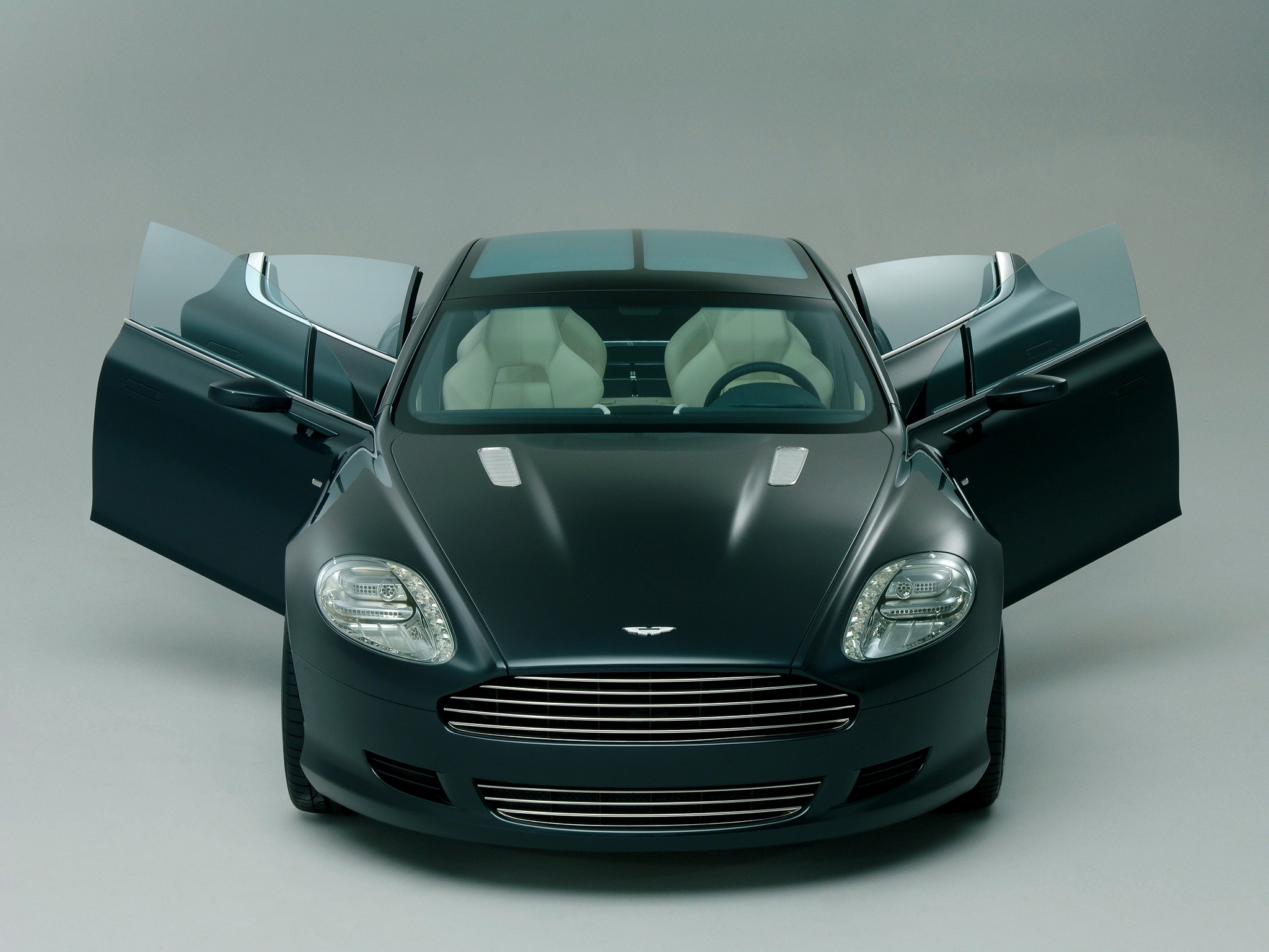 cars, sports, aston martin, black, front view, concept car, 2006, rapide