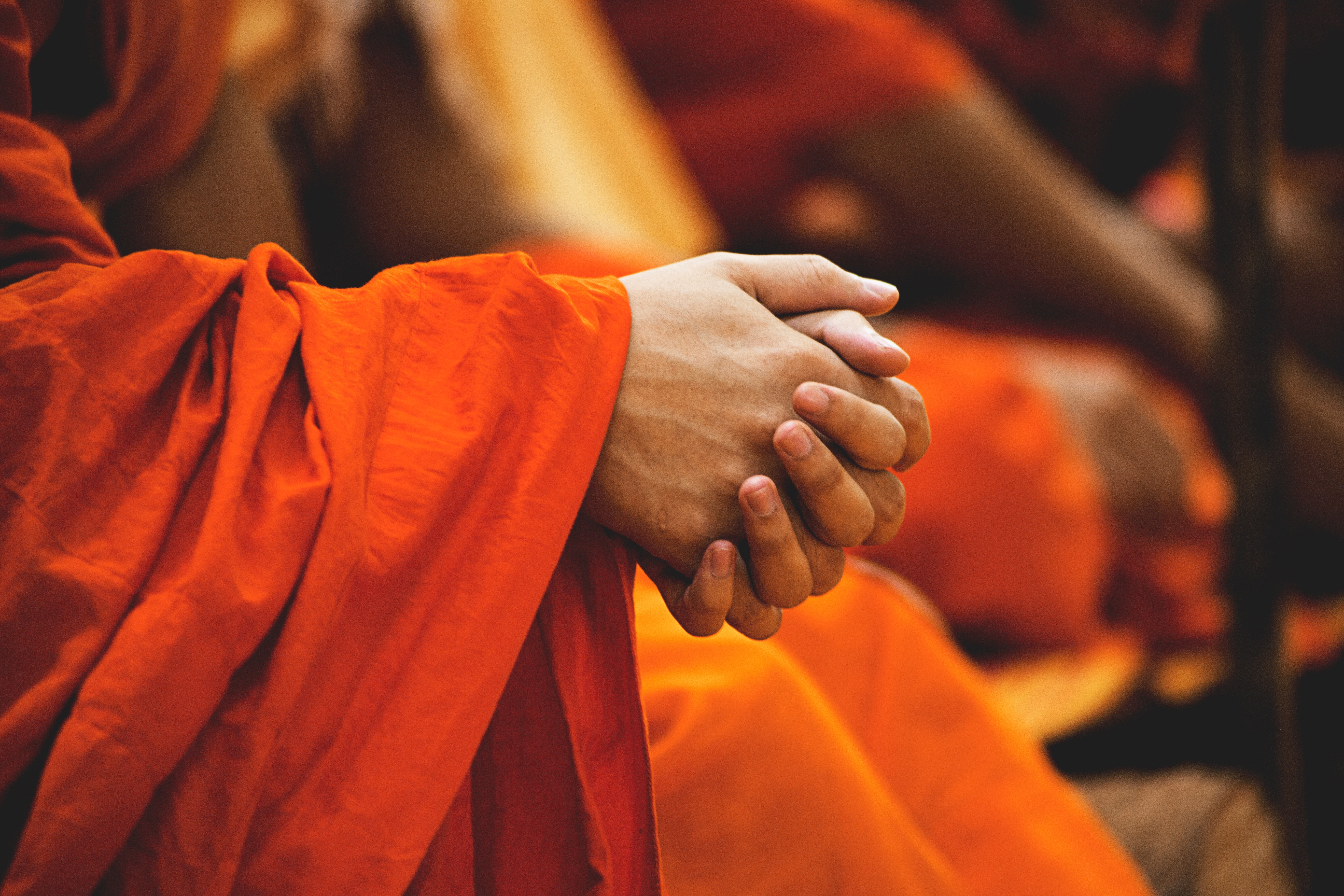 Wallpaper for mobile devices hands, miscellanea, buddhist, monk